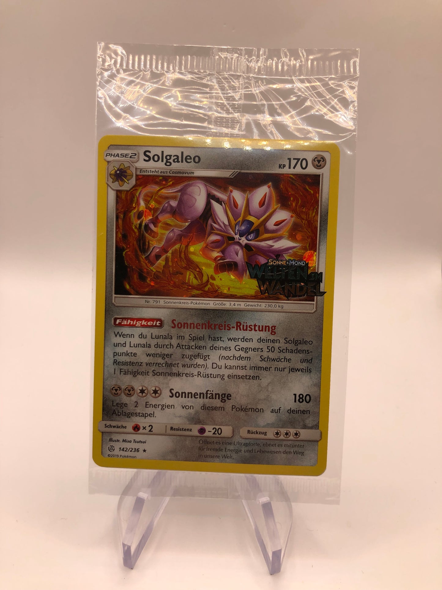 Pokemon Karte OVP Solgaleo 142/236 Deutsch