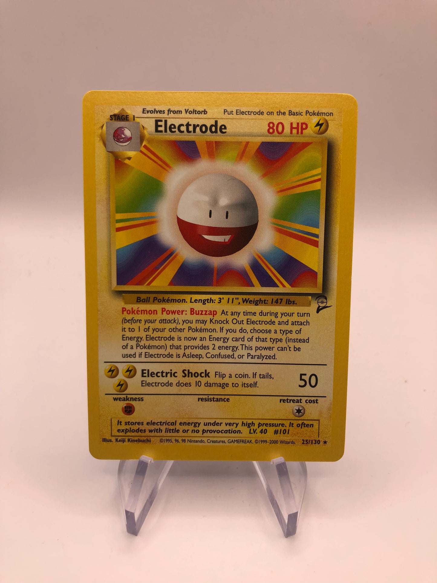 Pokemon Karte Base Set 2 Electrode 25/130 Englisch
