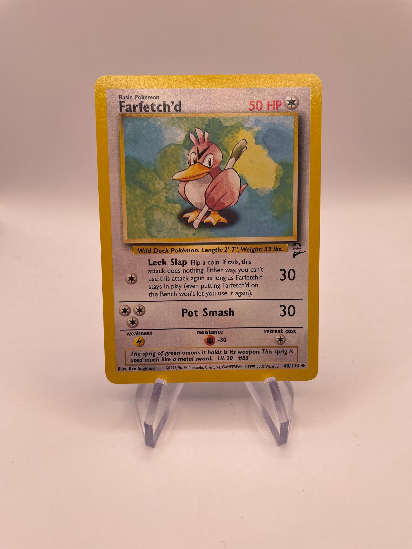 Pokemon Karte Base Set 2 Farfetch‘d 40/130 Englisch