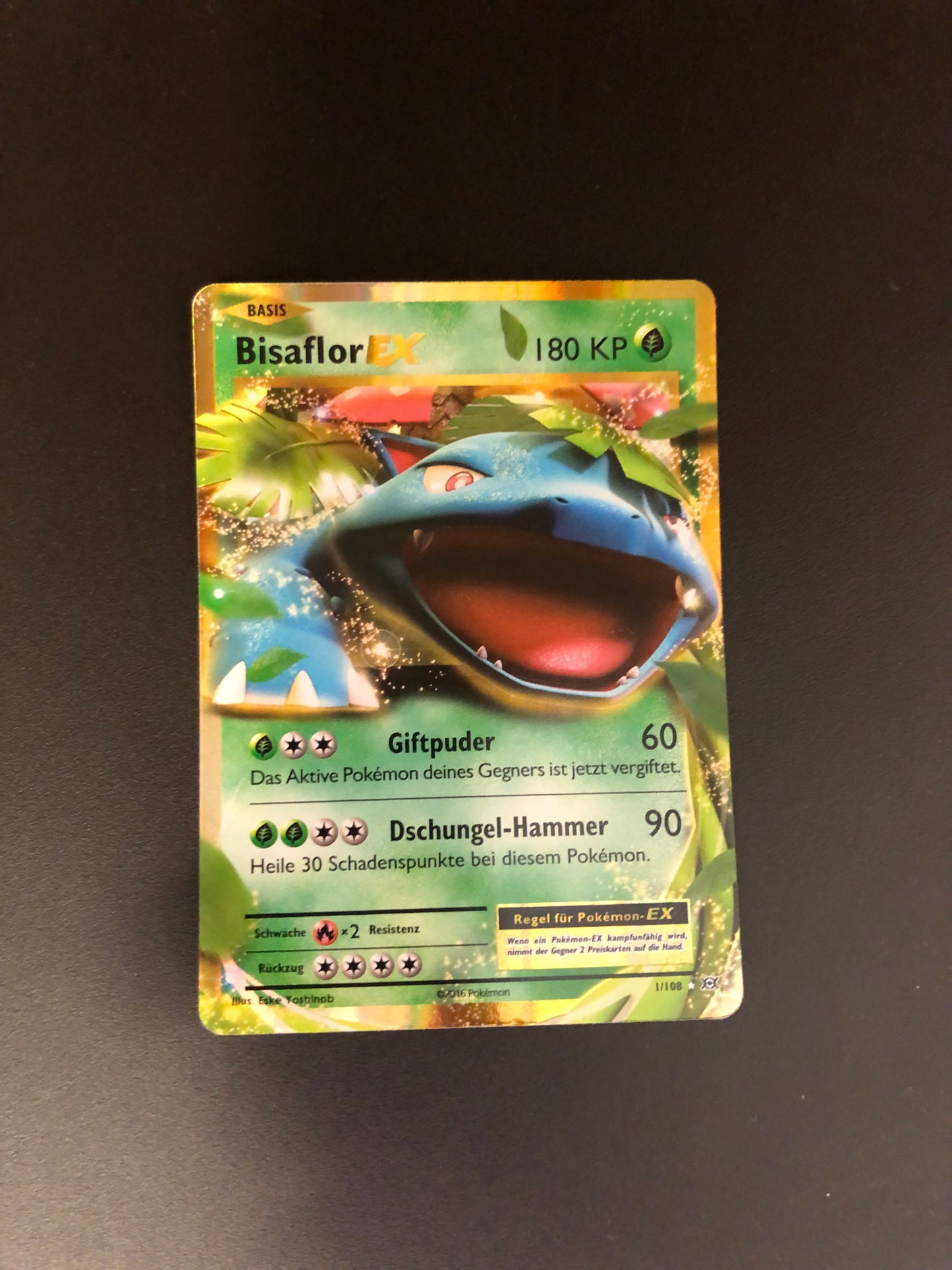 Pokemon Karte EX Bisaflor 1/108 Deutsch