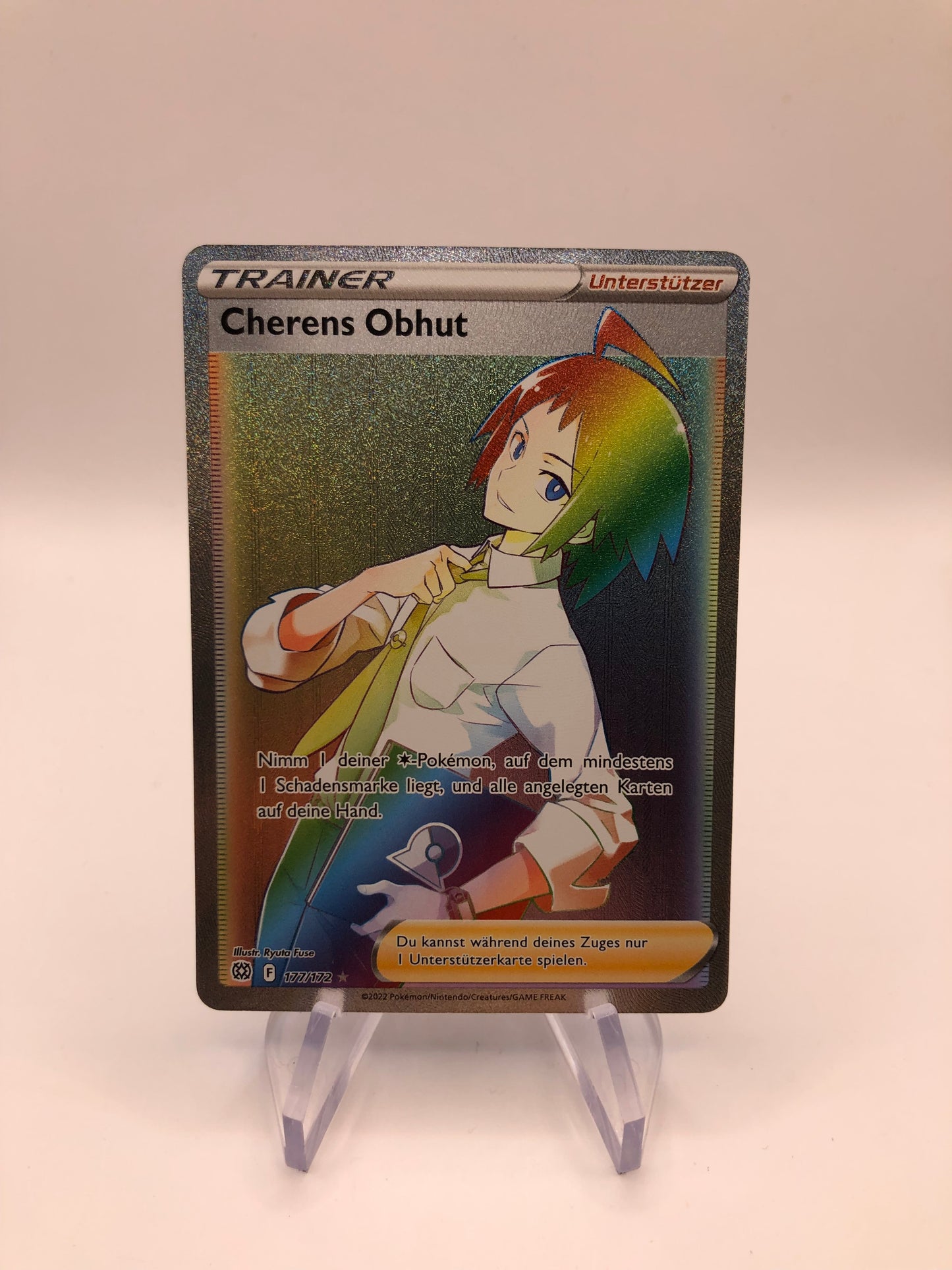 Pokemon Karte Trainer Rainbow Cherens Obhut 177/172 Deutsch