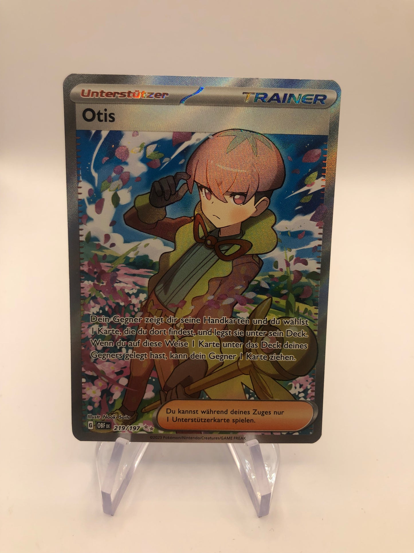 Pokemon Karte Trainer Otis 219/197 englisch