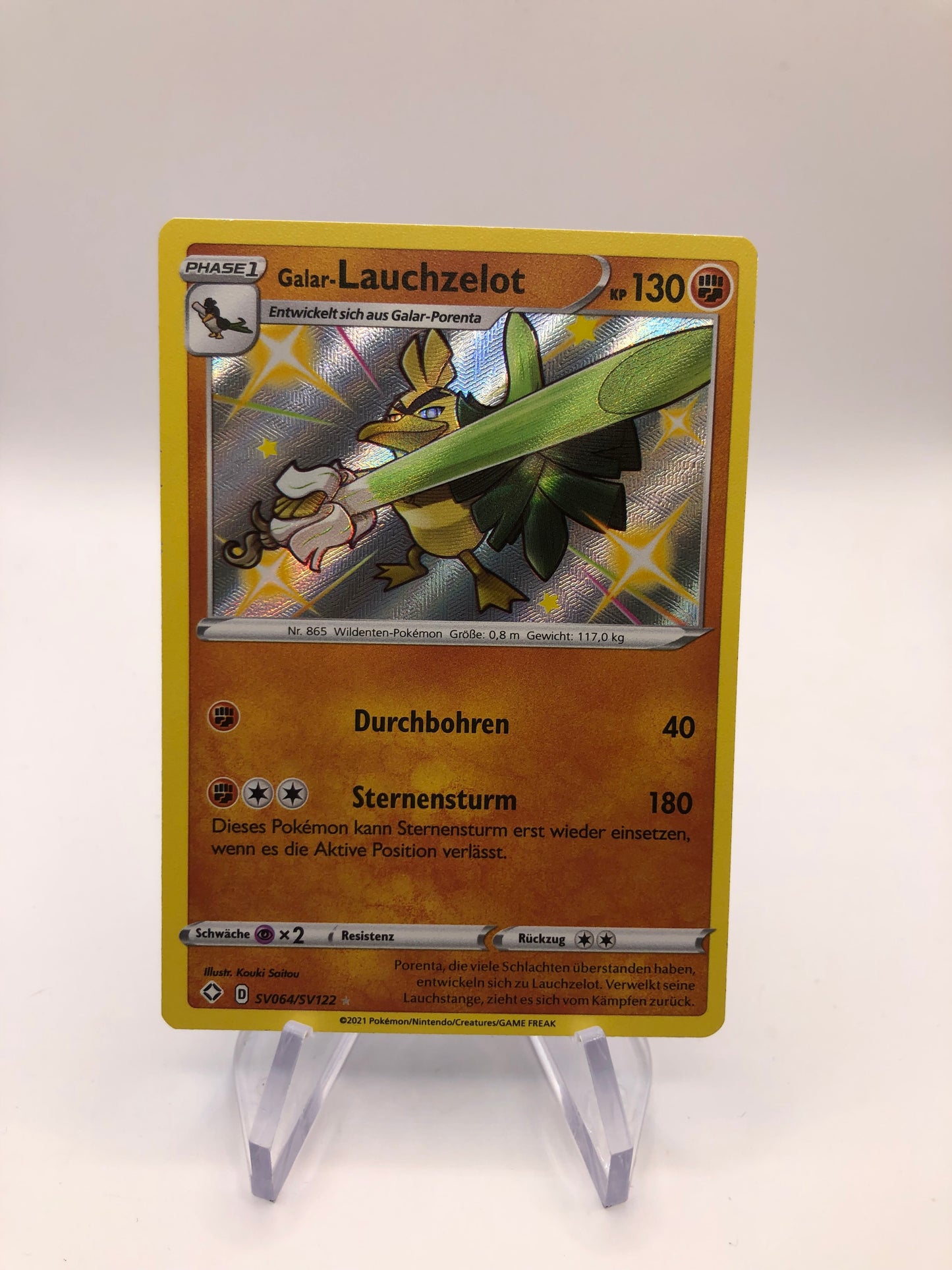 Pokemon Karte Shiny Lauchzelot SV64/SV122 Deutsch