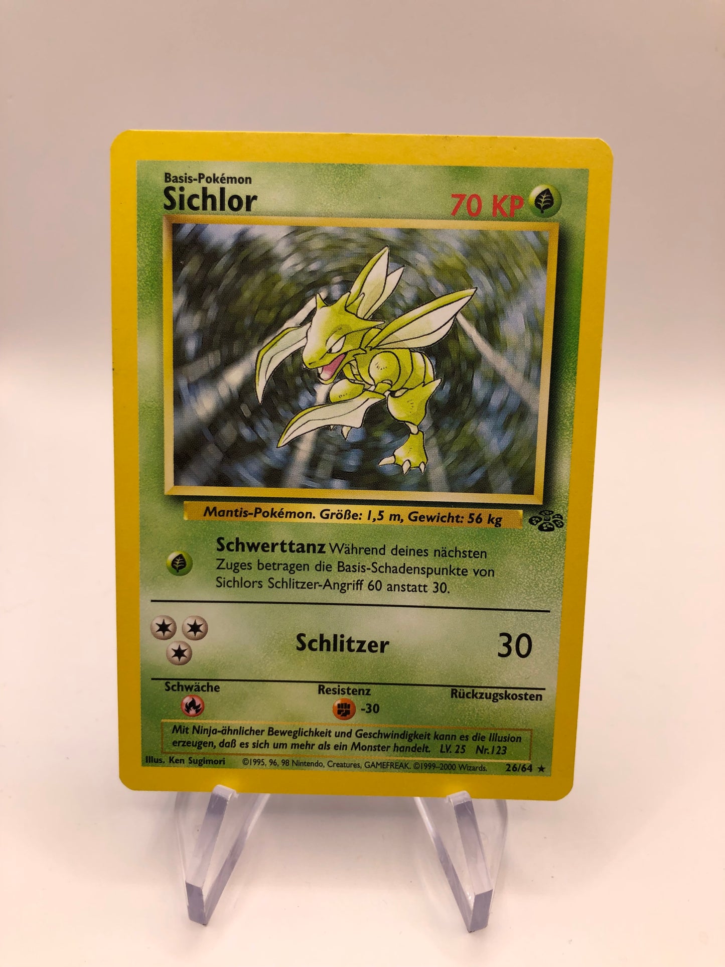 Pokemon Karte Jungel Sichlor 26/64 Deutsch