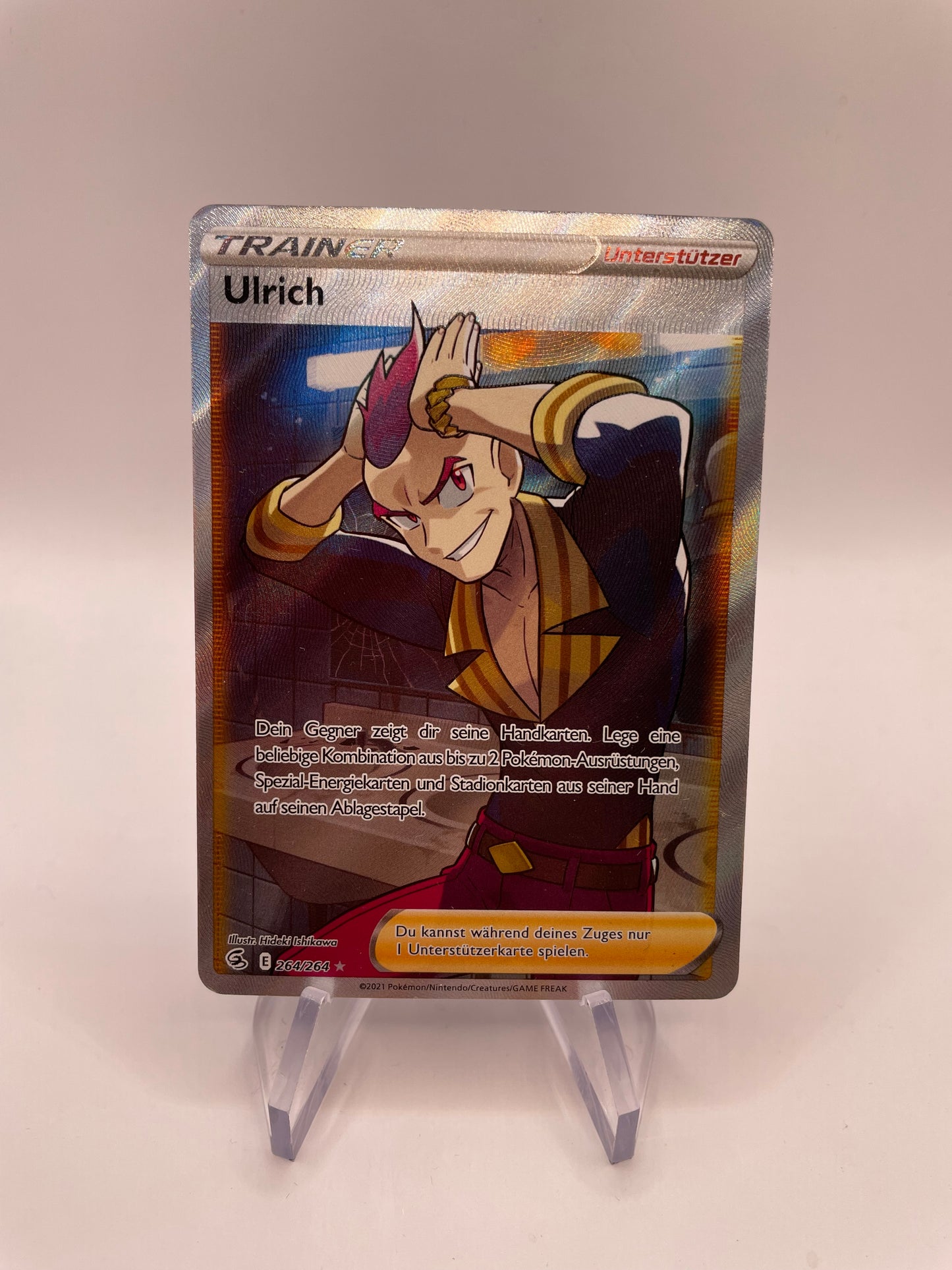 Pokémon Karte Trainer Ulrich 264/264 Deutsch
