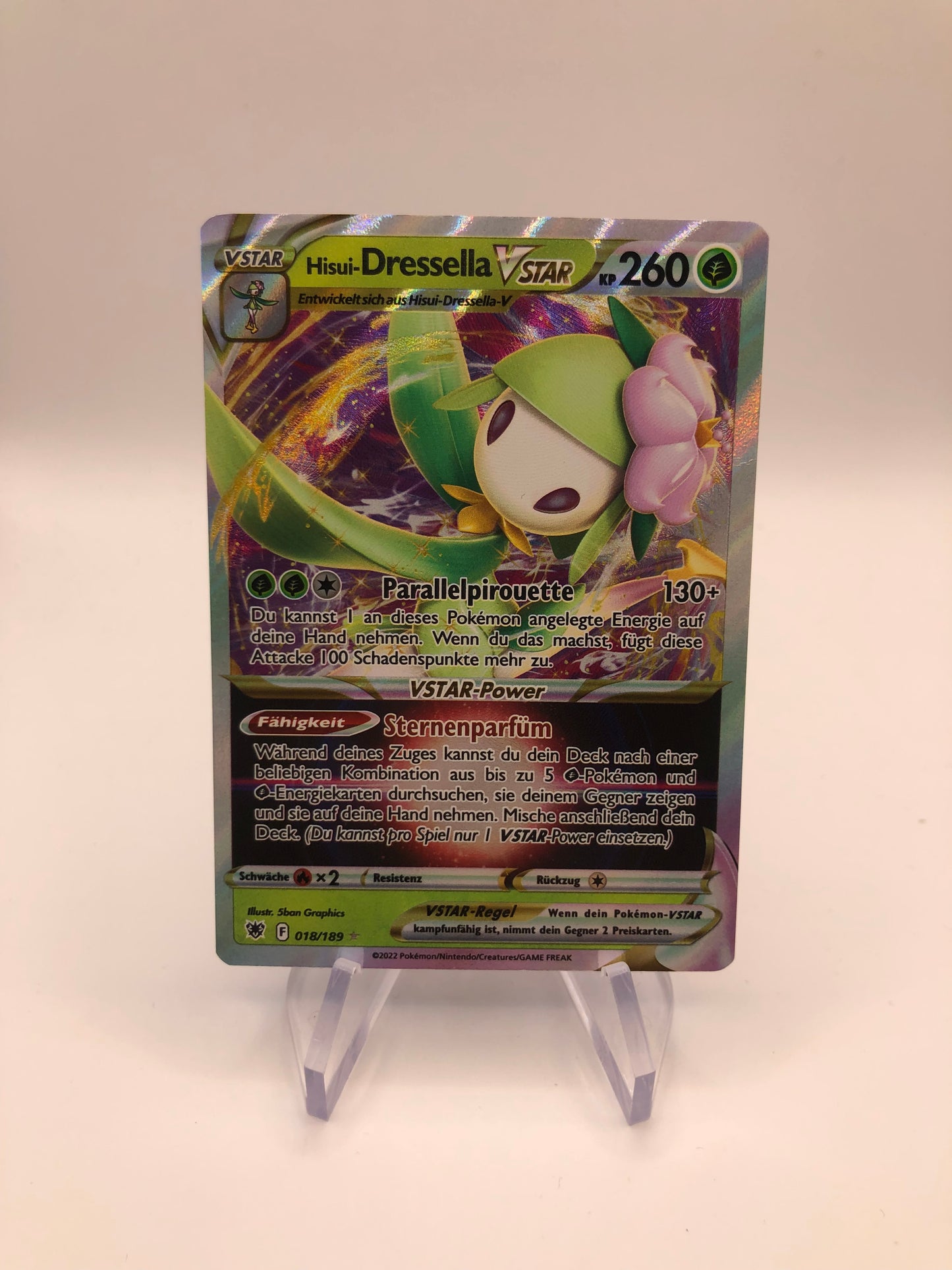 Pokemon Karte Vstar Hisui-Dressella 18/189 Deutsch