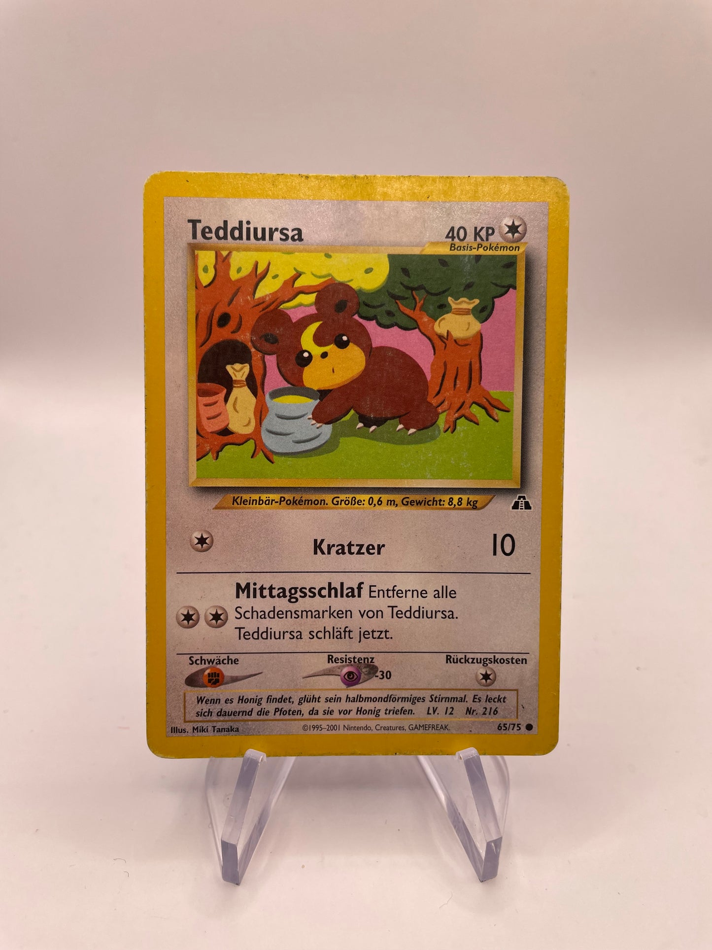 Pokemon Karte Neo Discovery Teddiursa 65/75 Deutsch