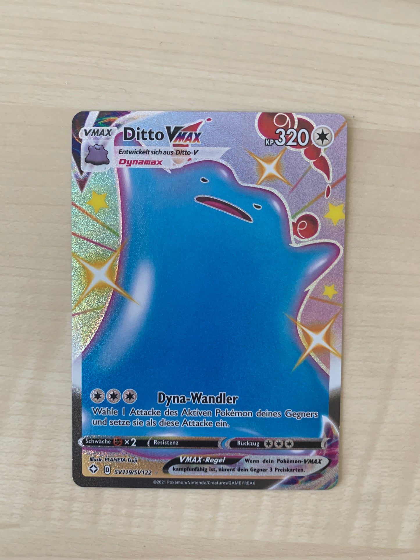 Pokemon Karte Vmax Ditto SV119/SV122 Deutsch