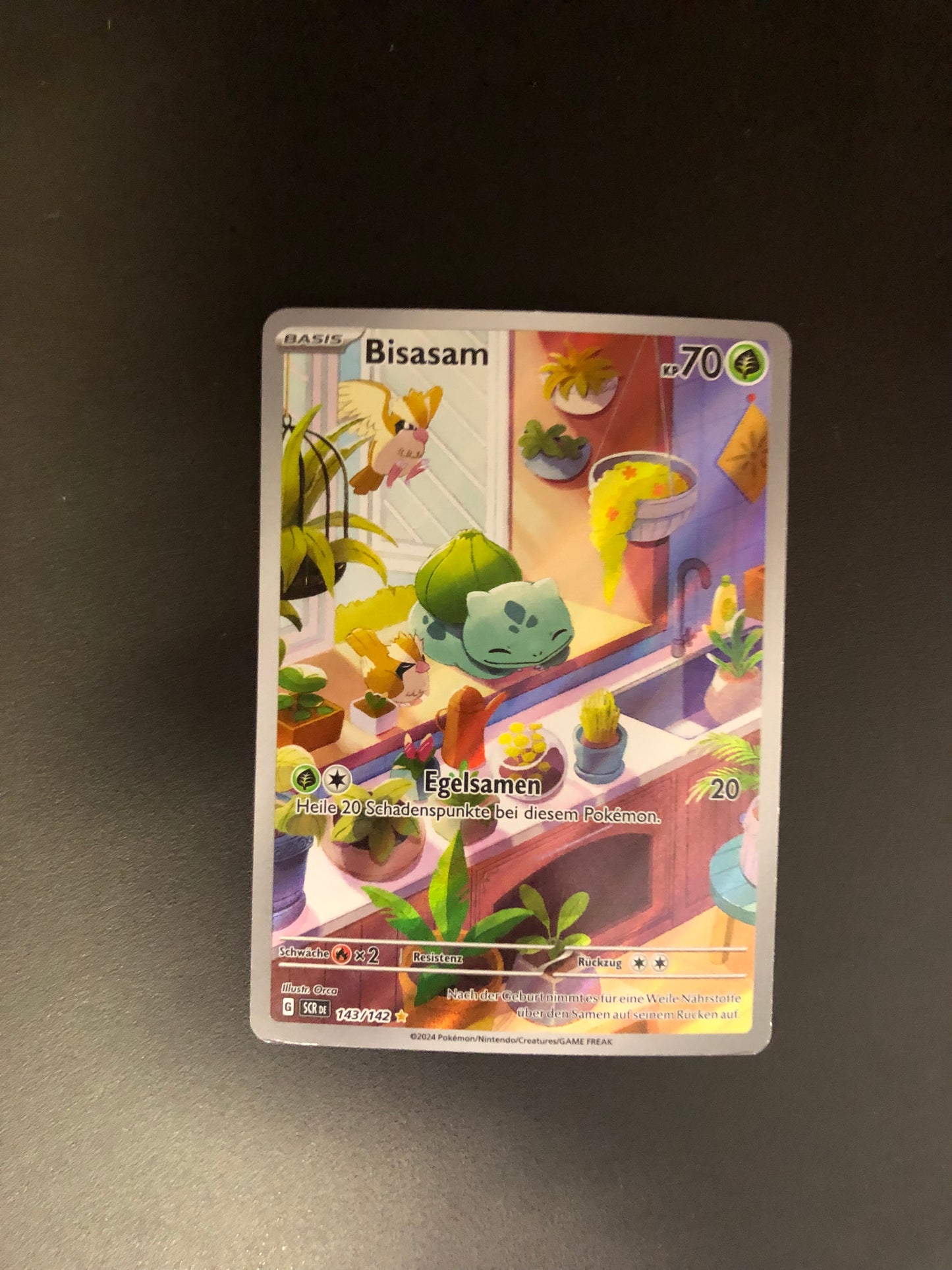 Pokemon Karte Art-Rare Bisasam 143/142 Deutsch