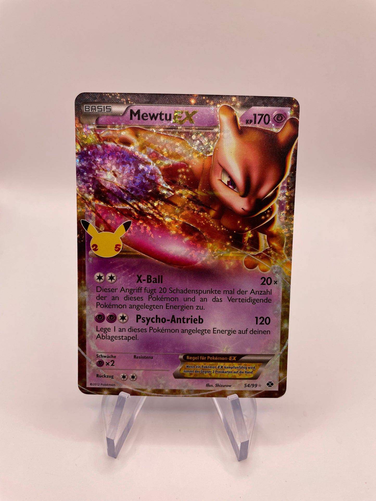 Pokemon Karte EX Celebration Mewtu 54/99 Deutsch