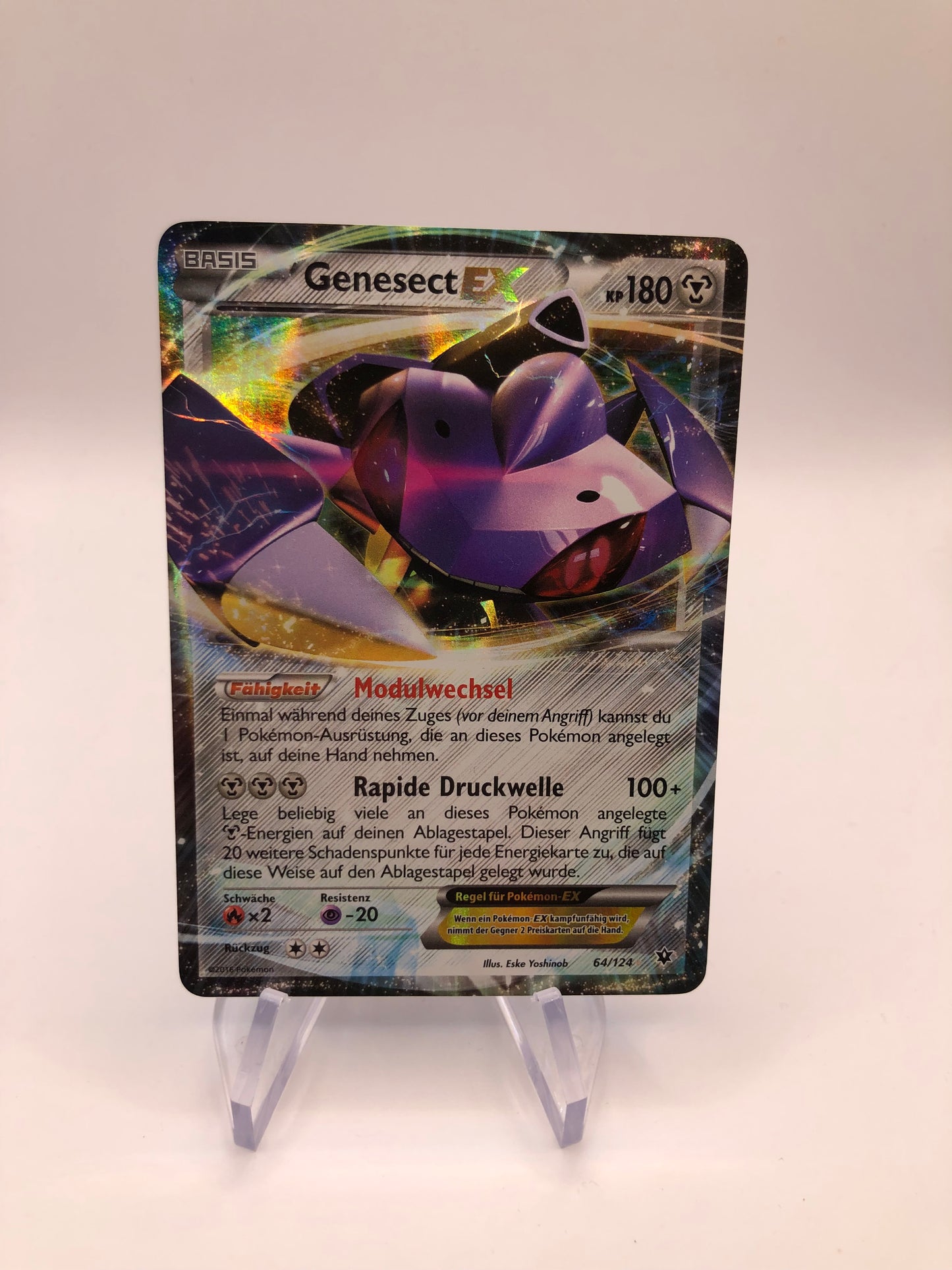 Pokemon Karte EX Genesect 64/124 Deutsch
