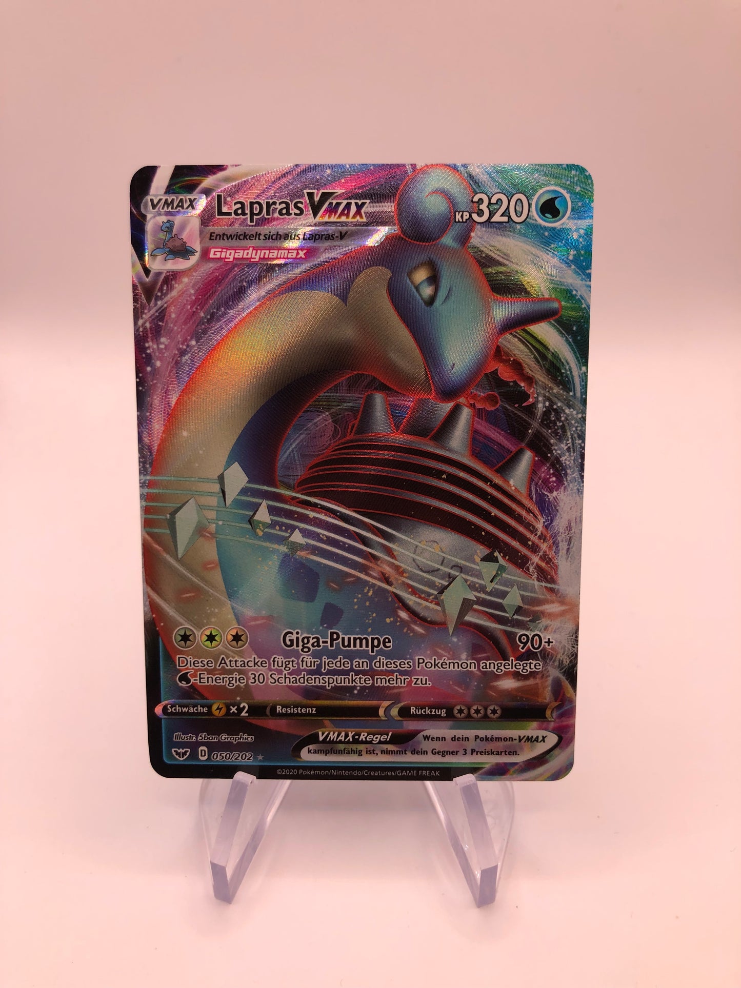 Pokemon Karte Vmax Lapras 50/202 Deutsch