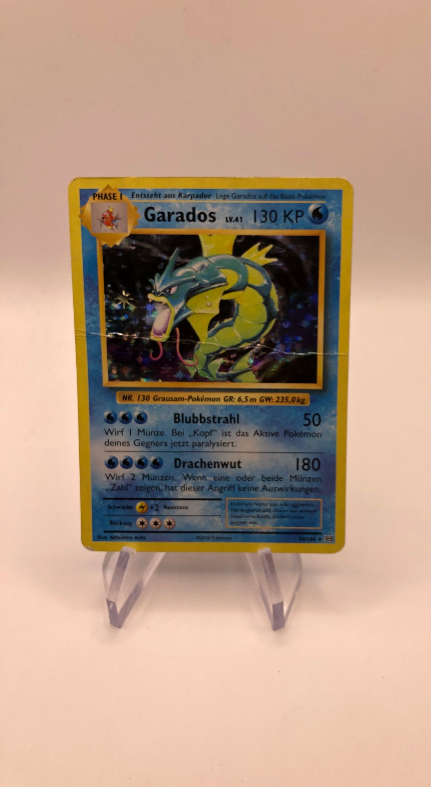 Pokemon Karte Holo Garados 34/108 Deutsch