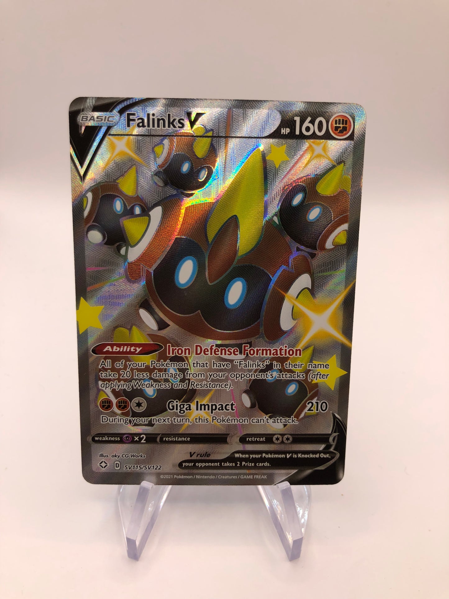 Pokemon Karte V Fullart Legios SV115/SV122 Englisch