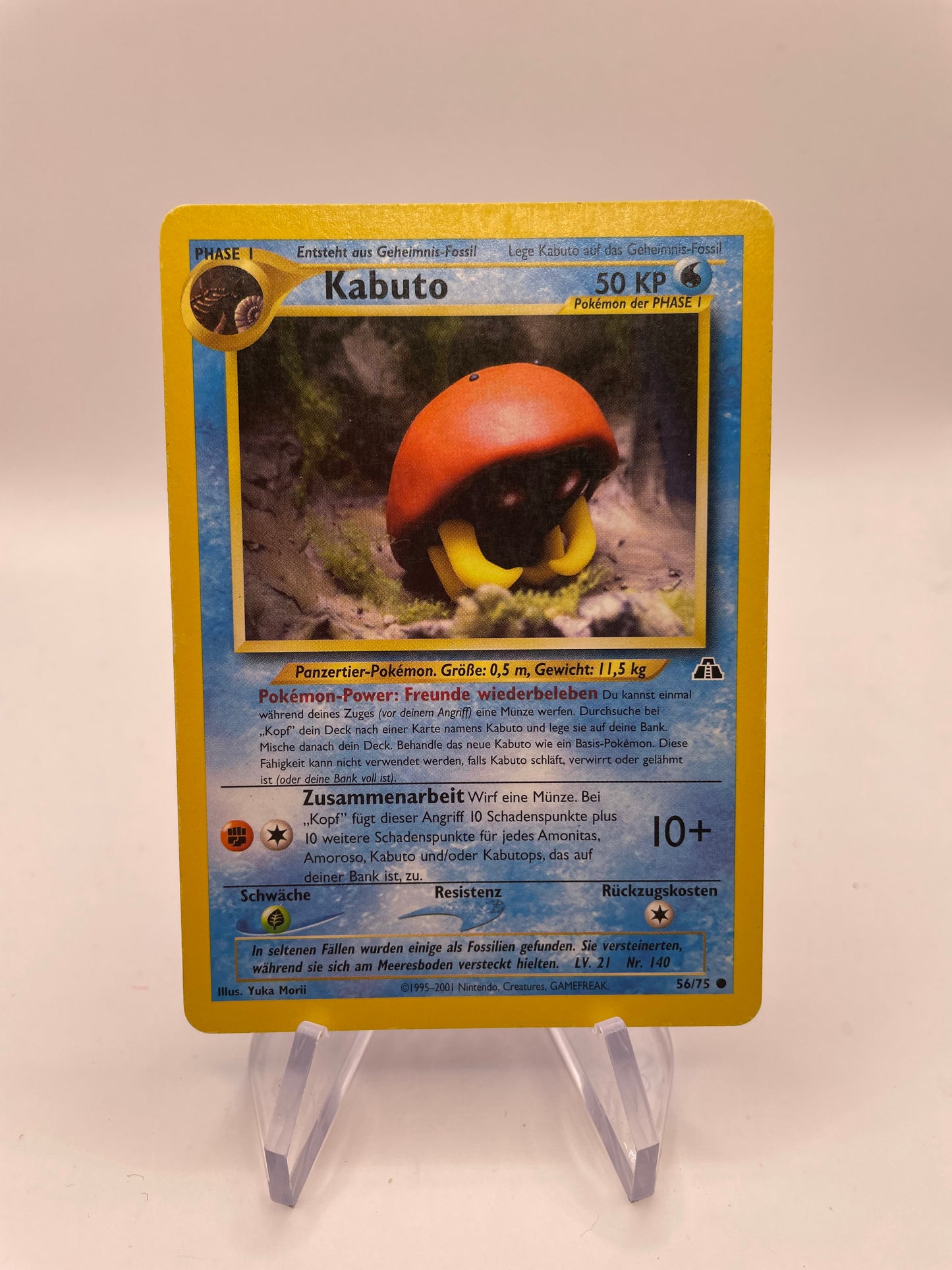 Pokemon Karte Neo Discovery Kabuto 56/75 Deutsch