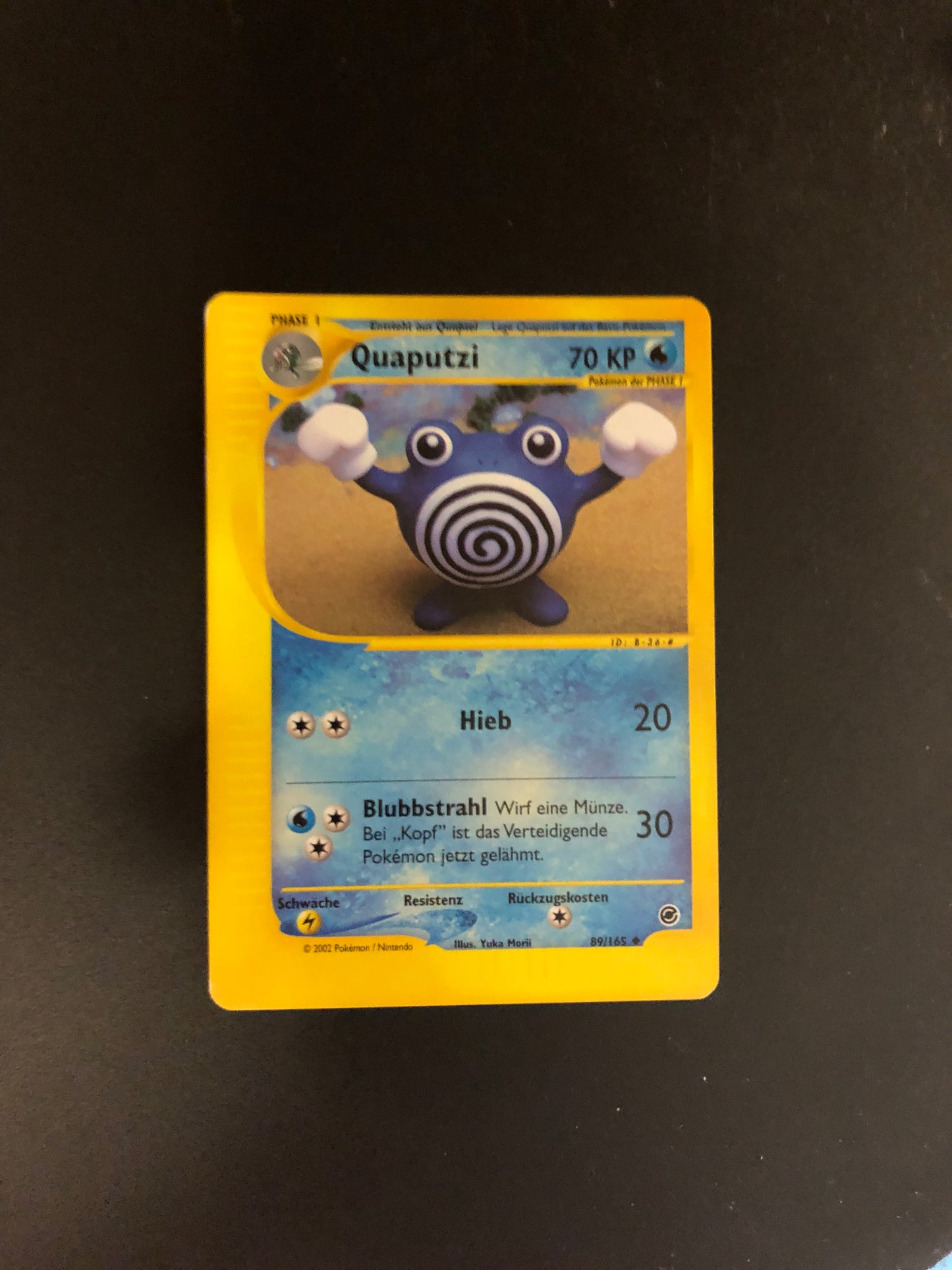 Pokemon Karte E-Series Quaputzi 89/165 Deutsch
