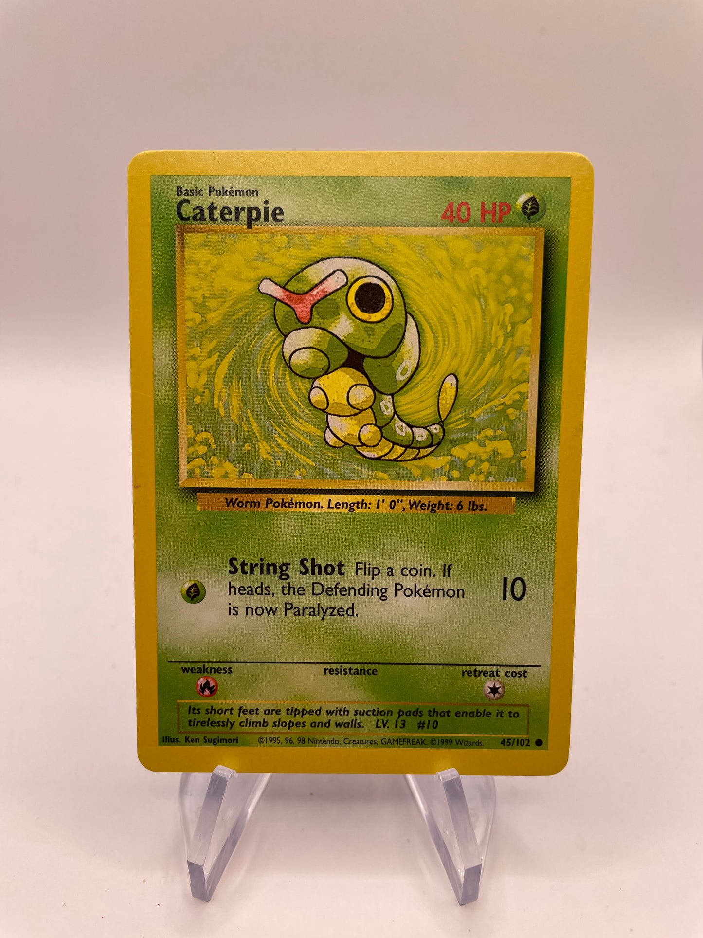 Pokemon Karte Base-Set Caterpie 45/102 Englisch