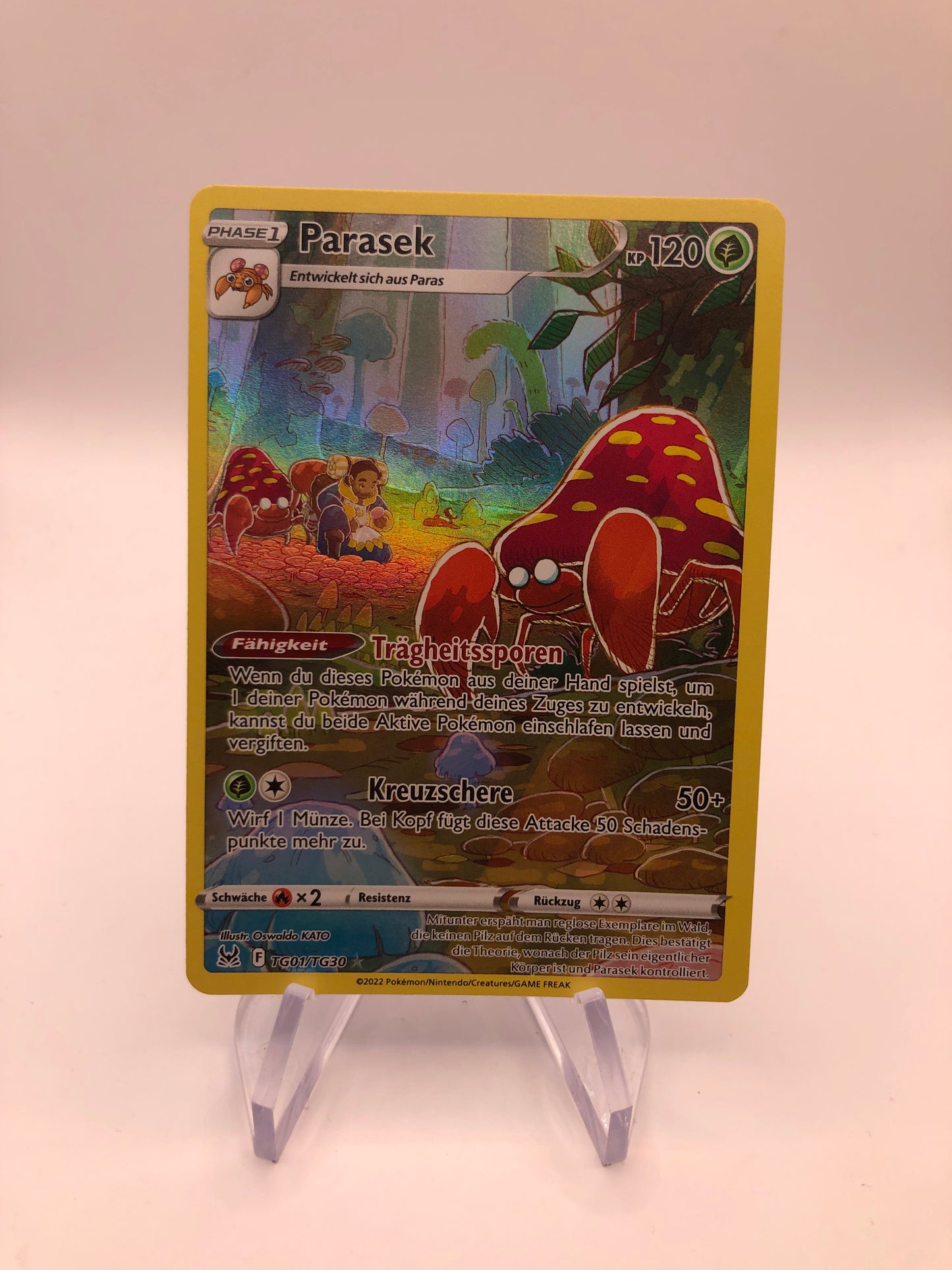 Pokemon Karte Art-Rare Parasek TG01/TG30 Deutsch
