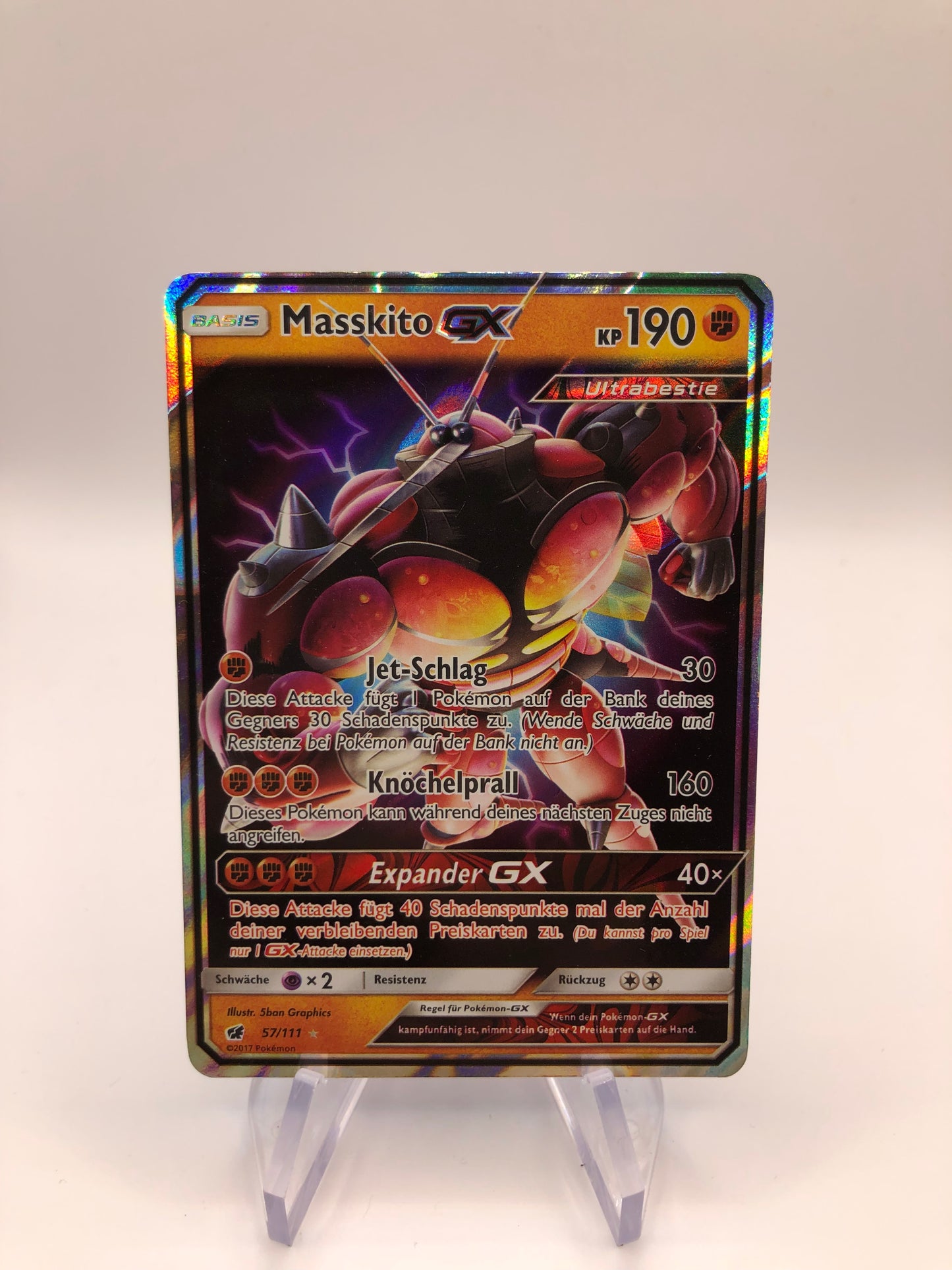 Pokemon Karte GX Masskito 57/111 Deutsch