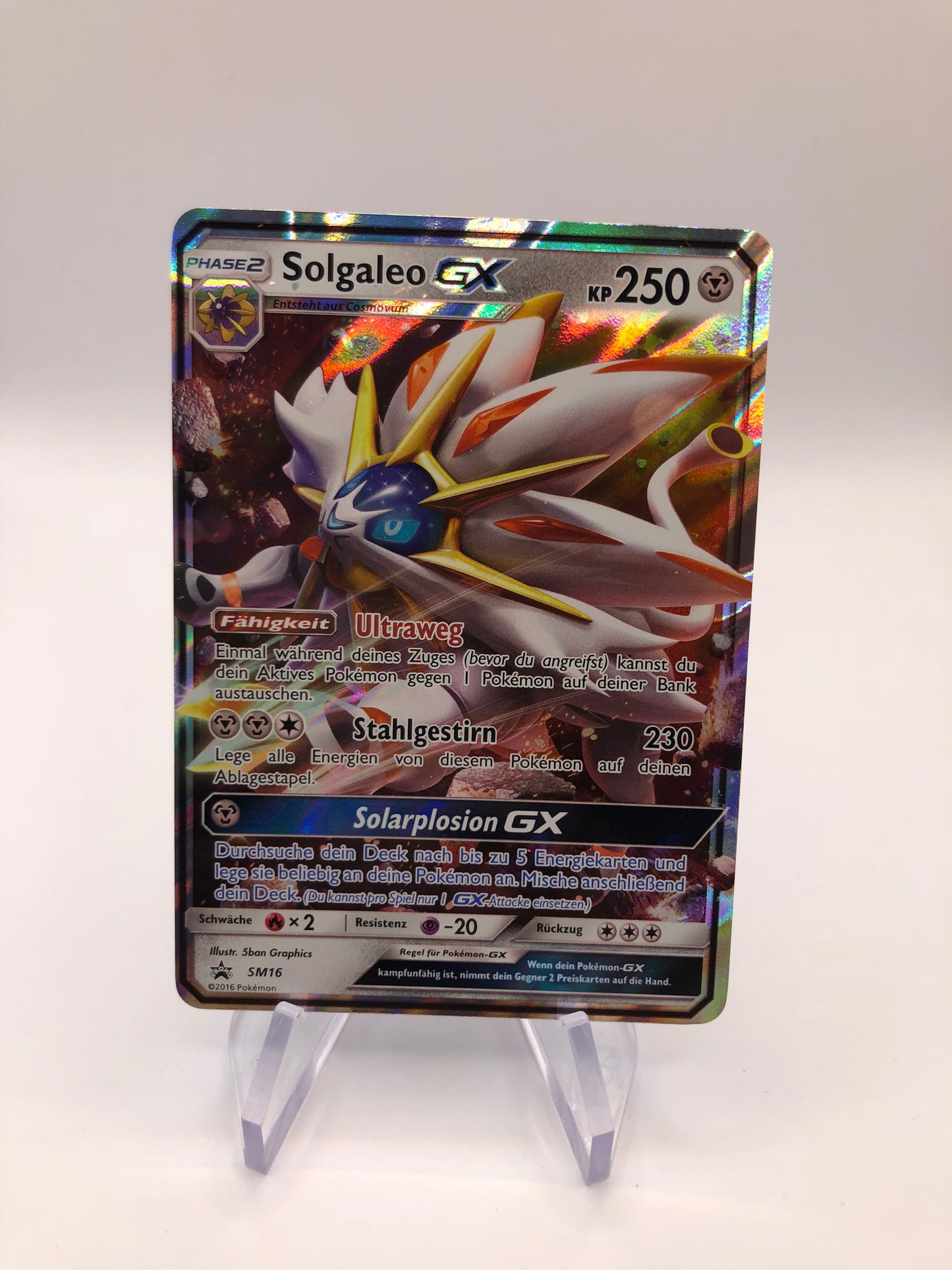 Pokemon Karte GX Solgaleo SM16 Deutsch