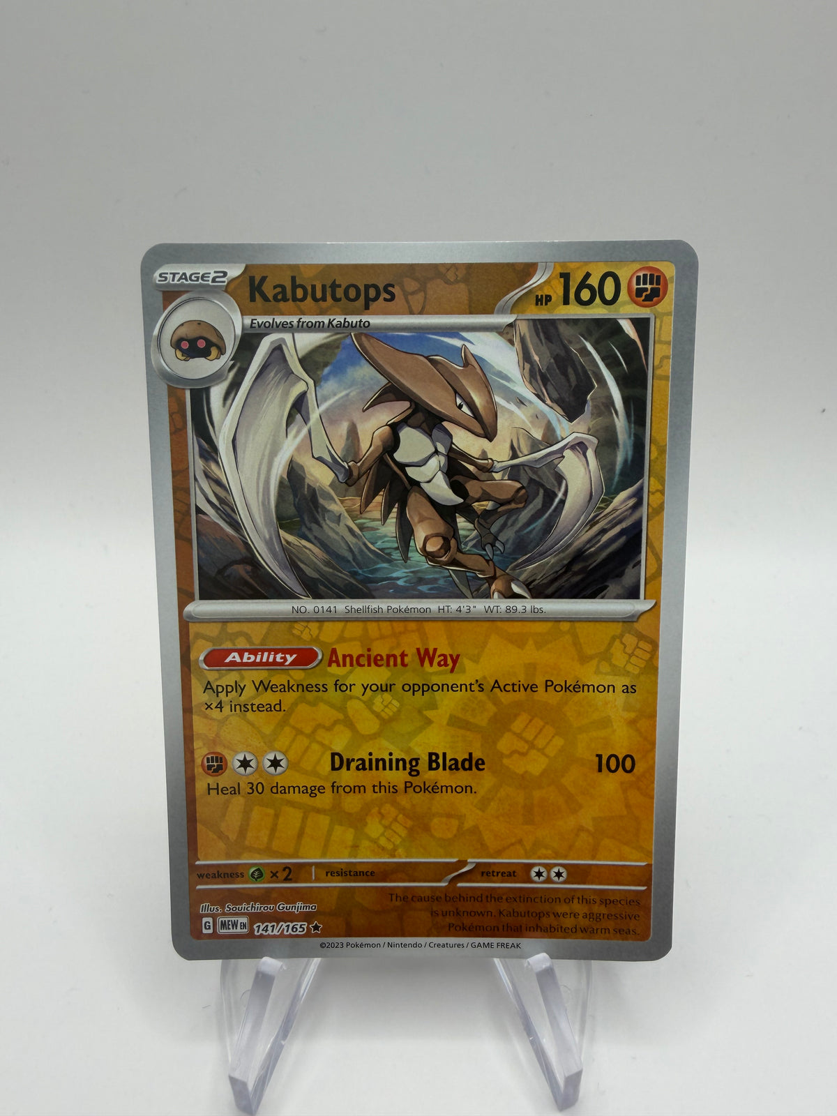 Pokemon Karte Reverse 151 Kabutops 141/165 Englisch