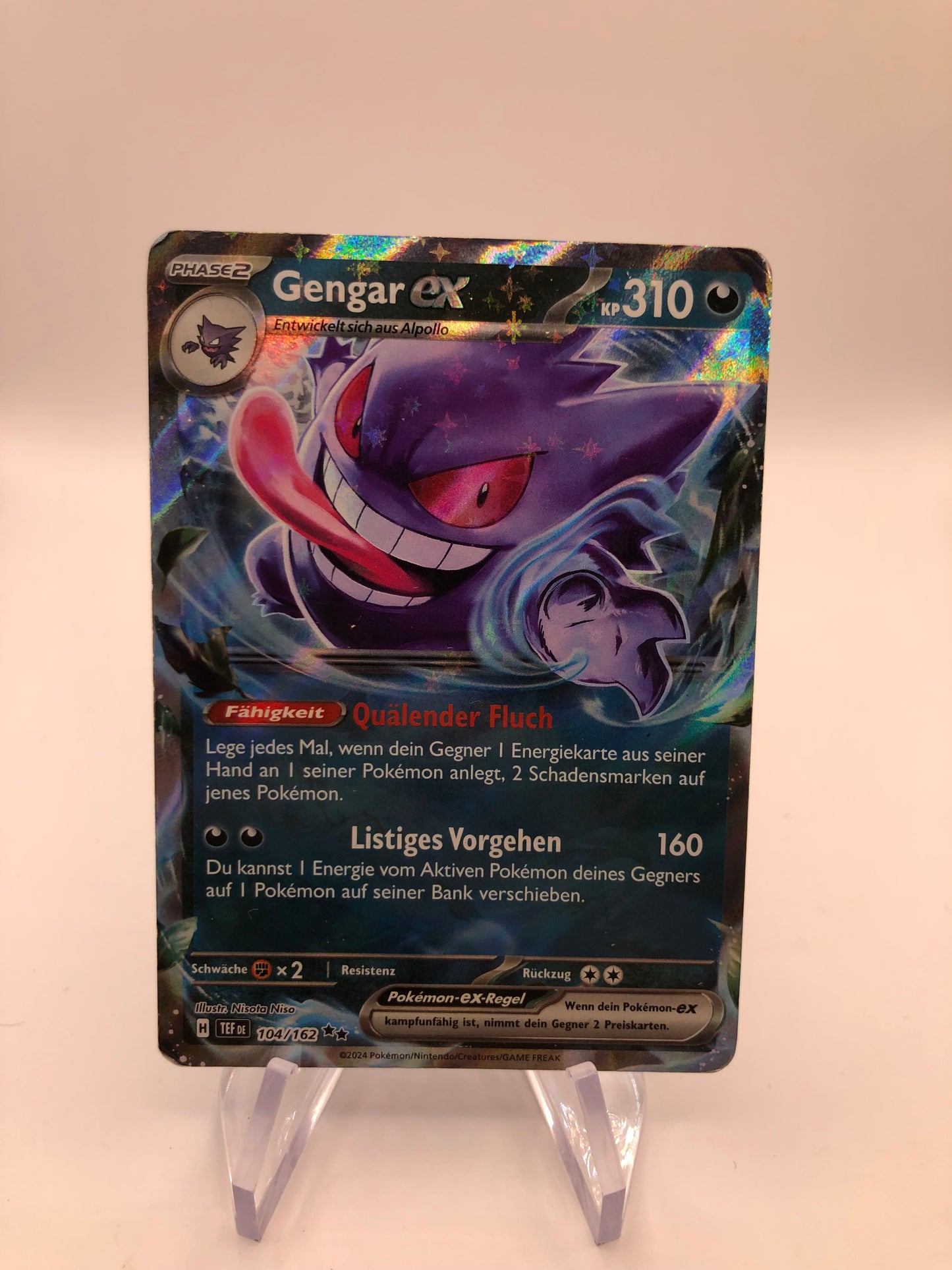 Pokemon Karte Ex Gengar 104/162 Deutsch