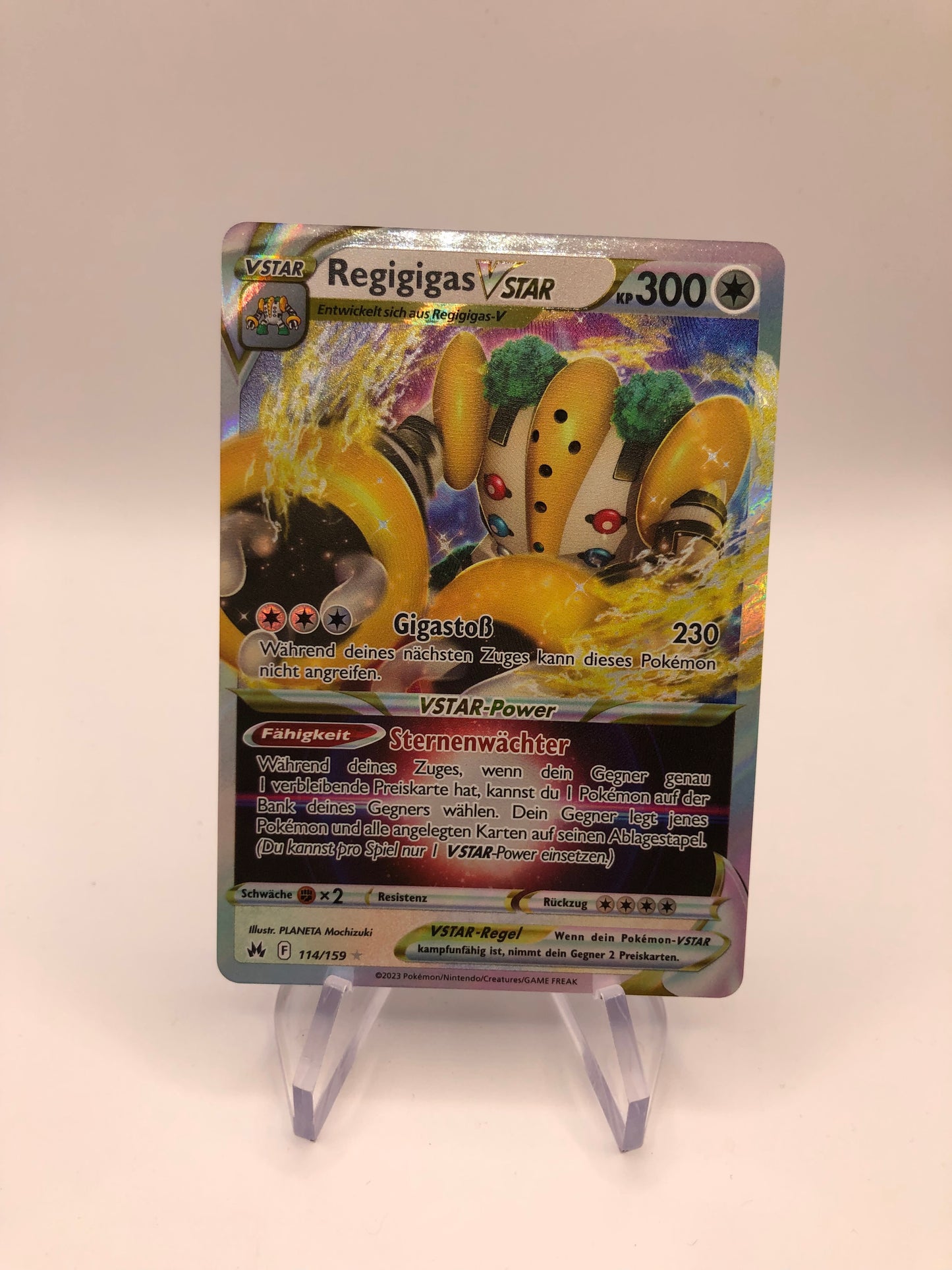 Pokemon Karte Vstar Regigigas 114/159 Deutsch