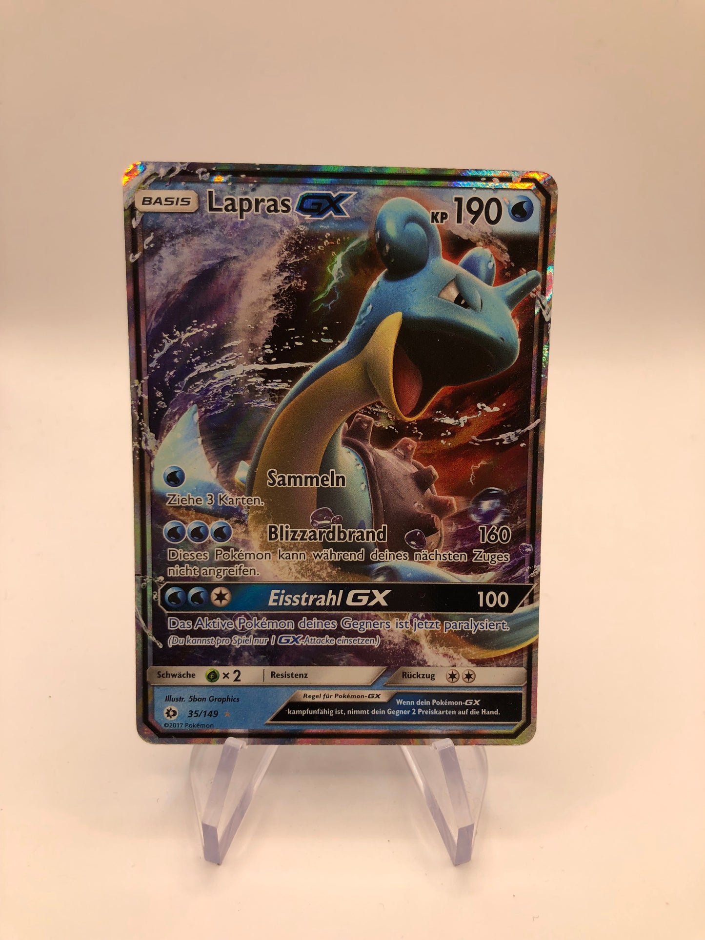 Pokemon Karte GX Lapras 35/149 Deutsch