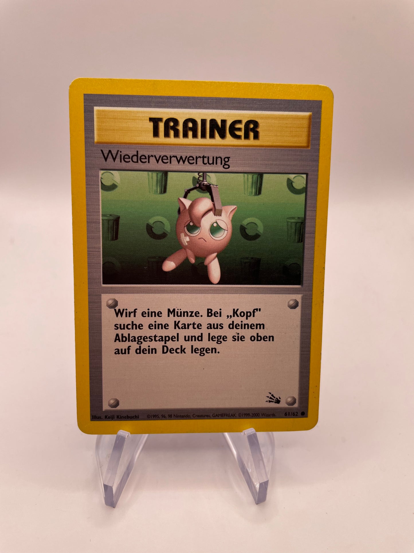 Pokemon Karte Fossil Trainer Wiederverwertung 61/62 Deutsch