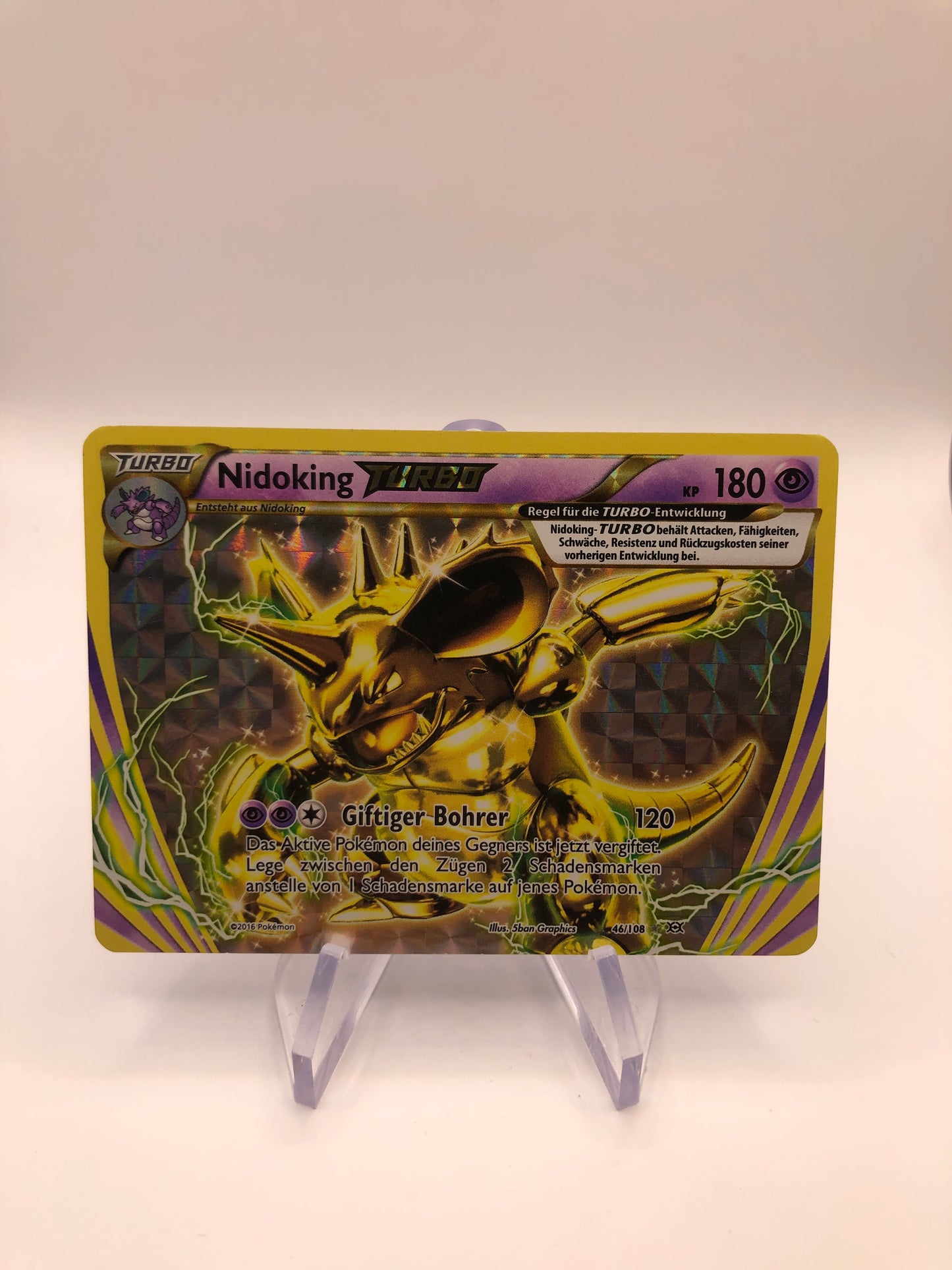 Pokemon Karte Turbo Nidoking 46/108 Deutsch