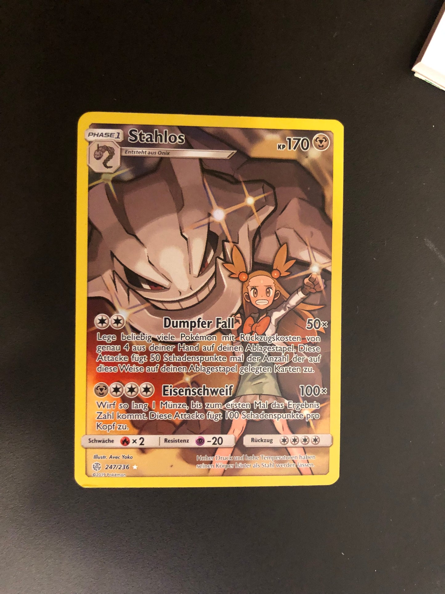 Pokemon Karte Art-Rare Stahlos 247/236 Deutsch