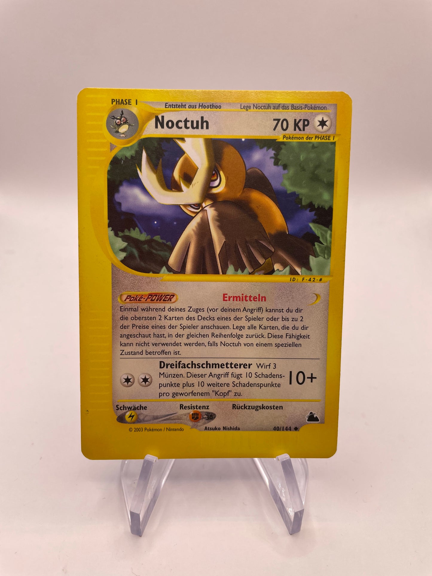 Pokemon Karte E-Series Noctuh 40/144 Deutsch