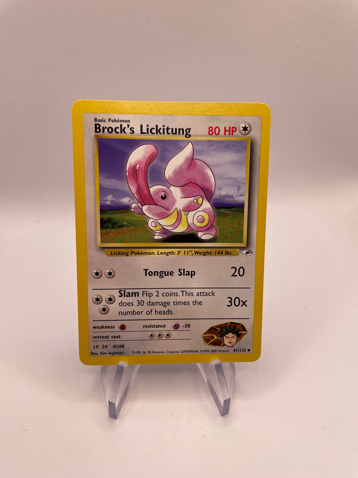 Pokemon Karte Gym Heros Brocks Schlurp 41/132 Englisch