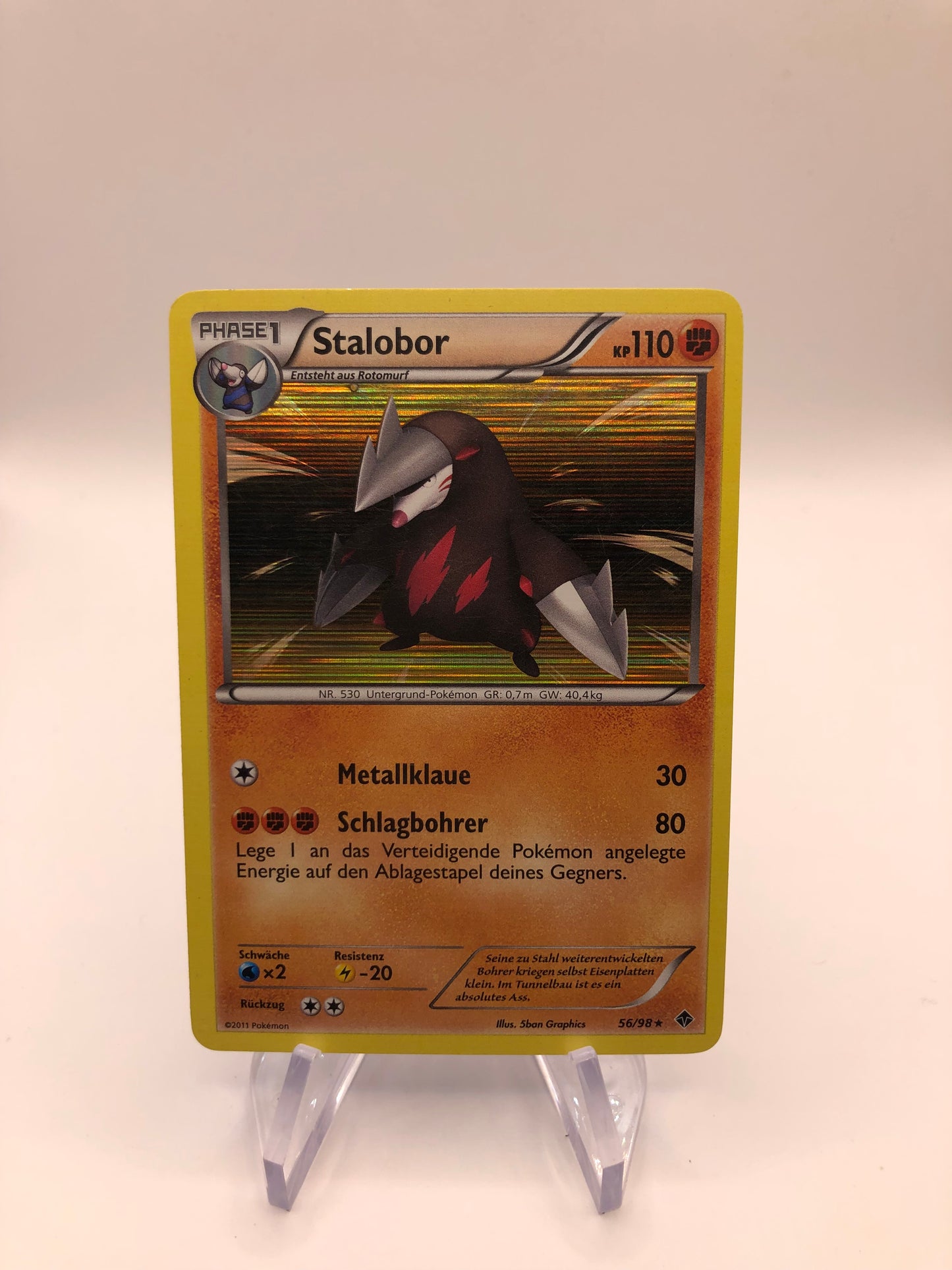 Pokemon Karte Holo Stalobor 56/98 Deutsch