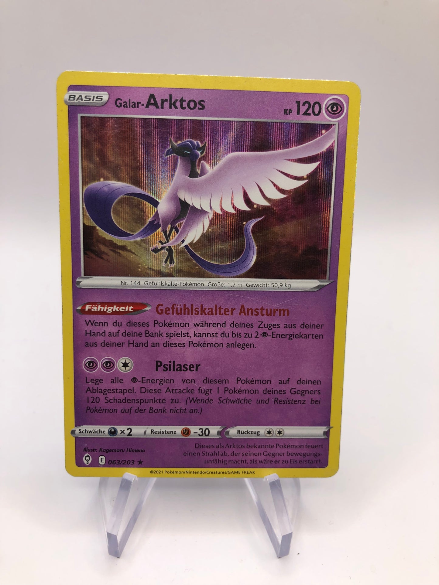 Pokemon Karte Holo Arktos 63/203 Deutsch