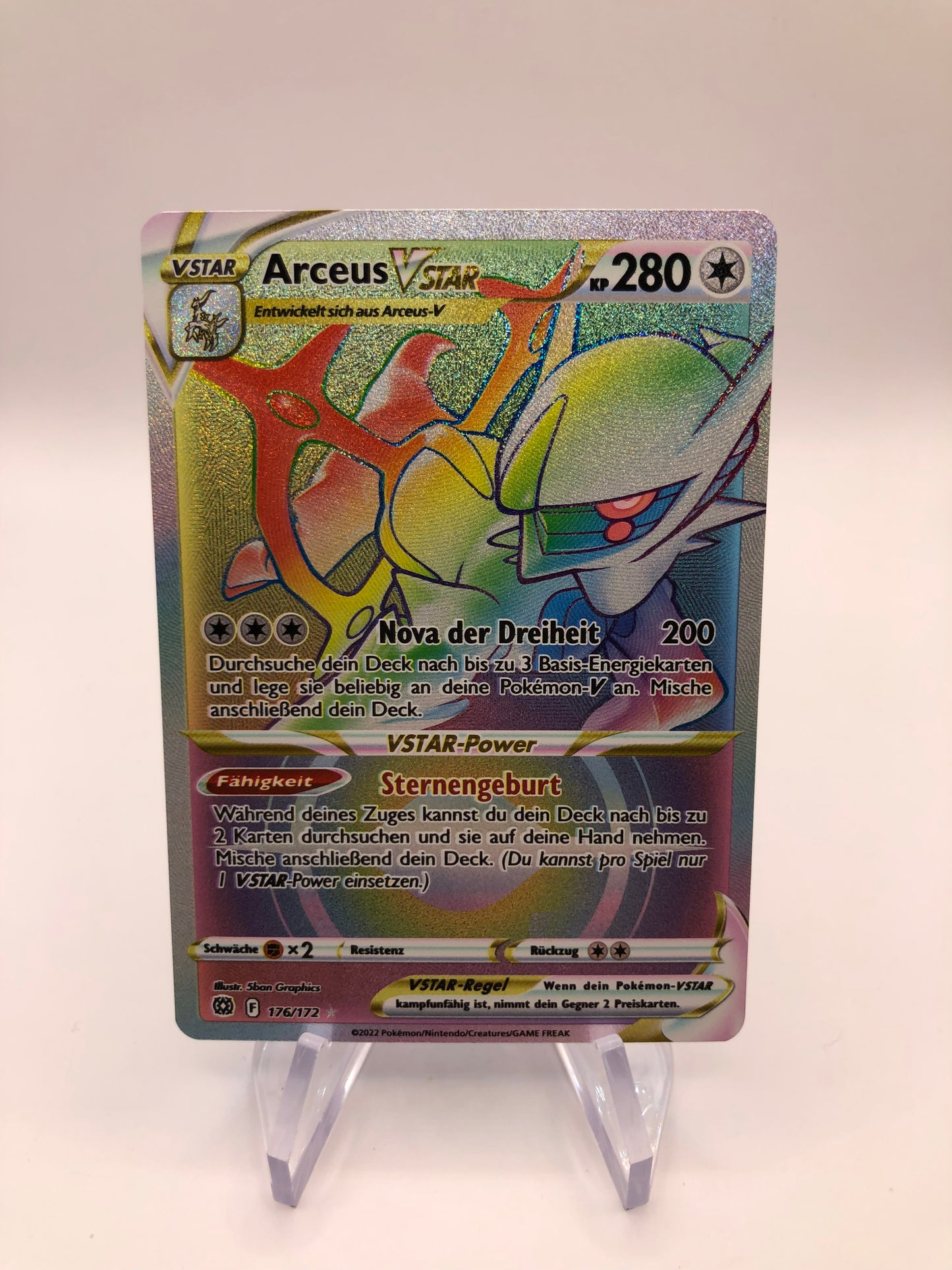 Pokemon Karte Vstar Rainbow 176/172 Deutsch