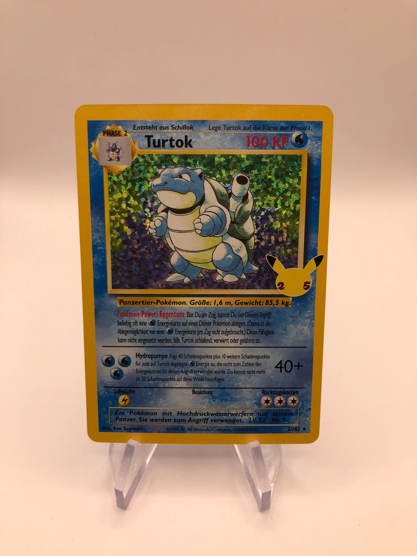 Pokemon Karte Holo Celebration Turtok 2/102 Deutsch