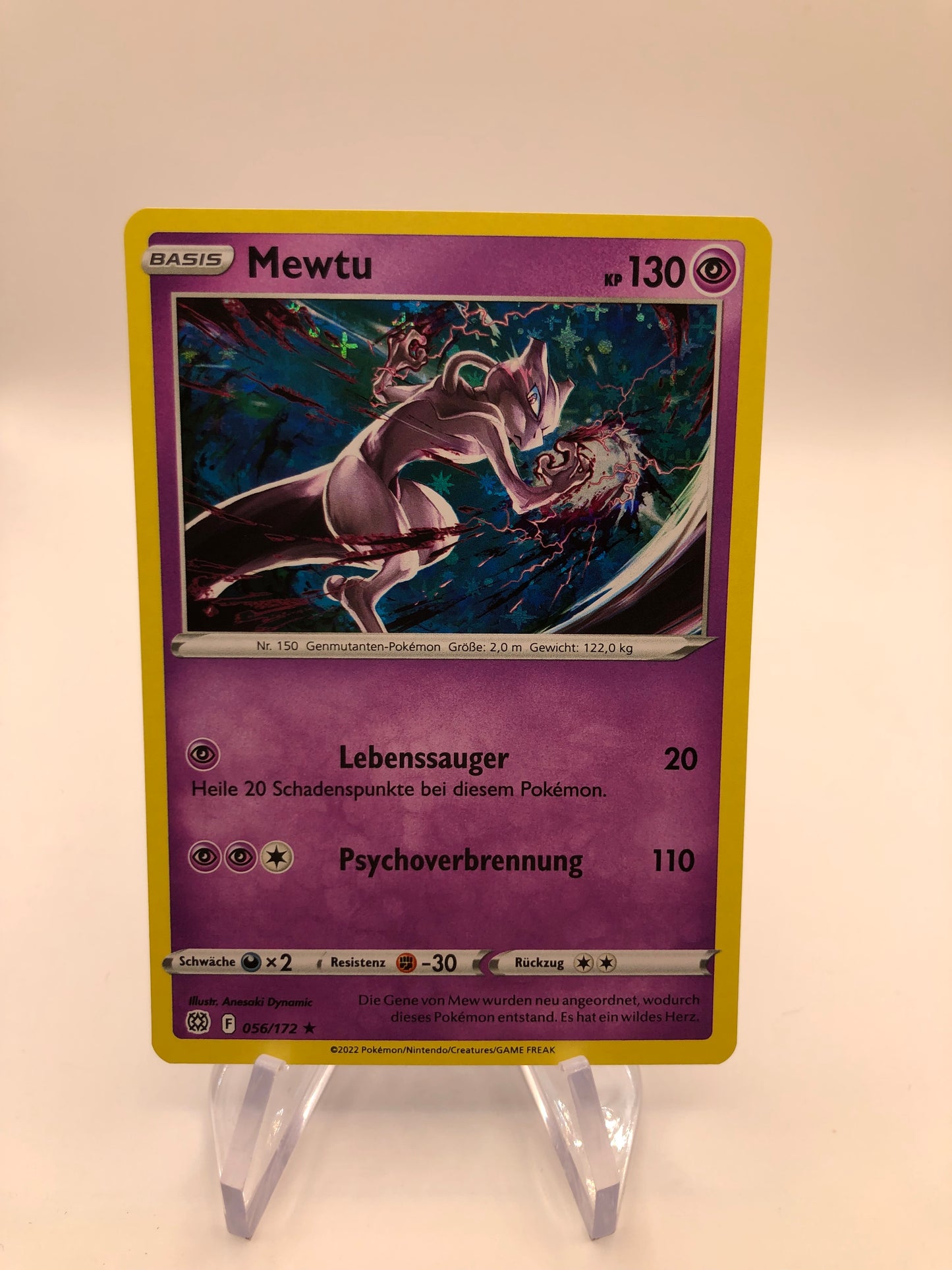Pokemon Karte Holo Mewtu 56/172 Deutsch