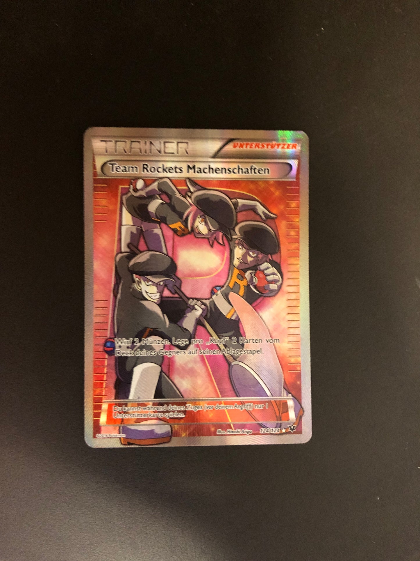 Pokemon Karte Trainer Team Rockets Machenschaften 124/124 Deutsch