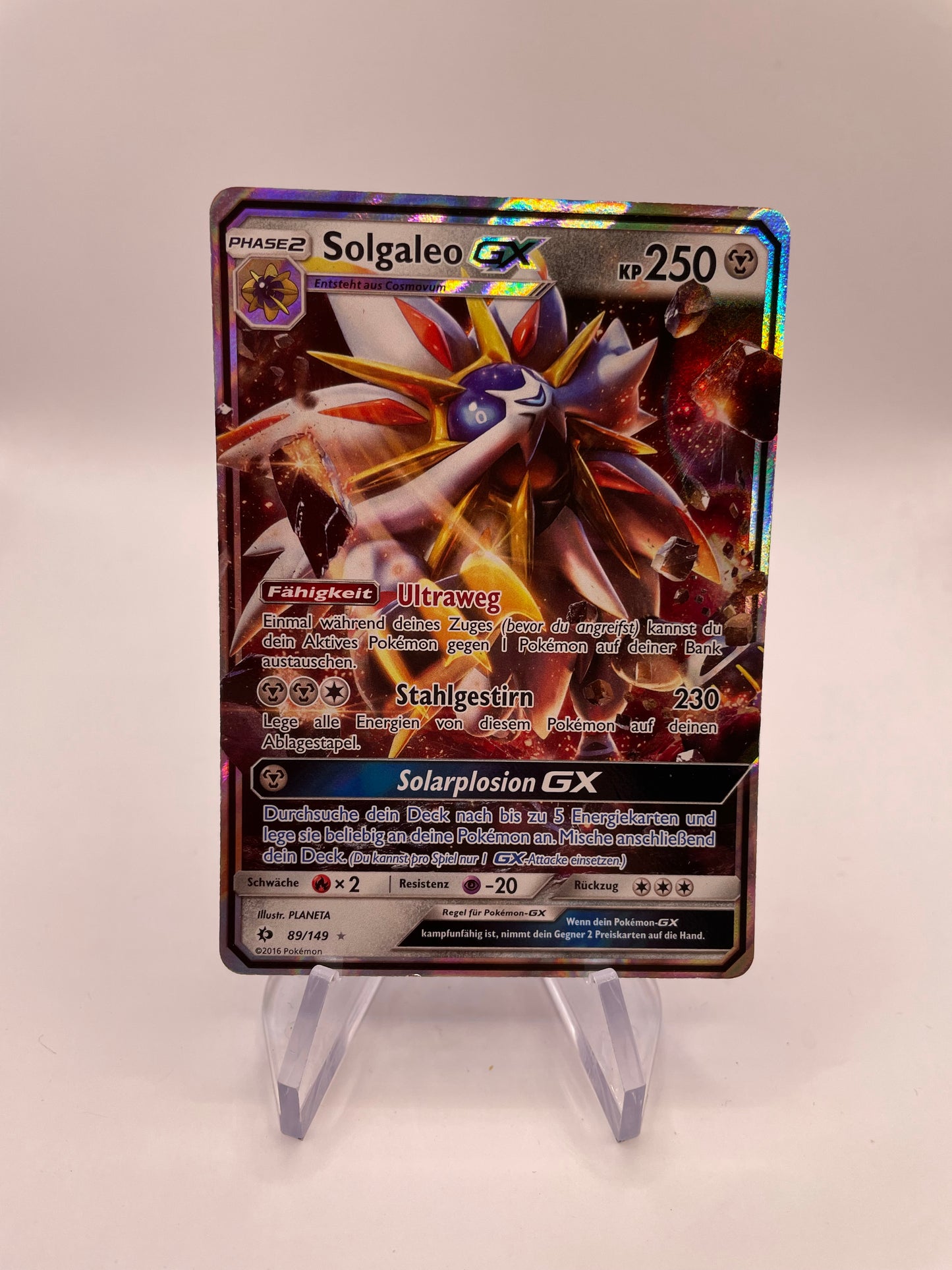 Pokémon Karte Solgaleo GX 89/149 Deutsch