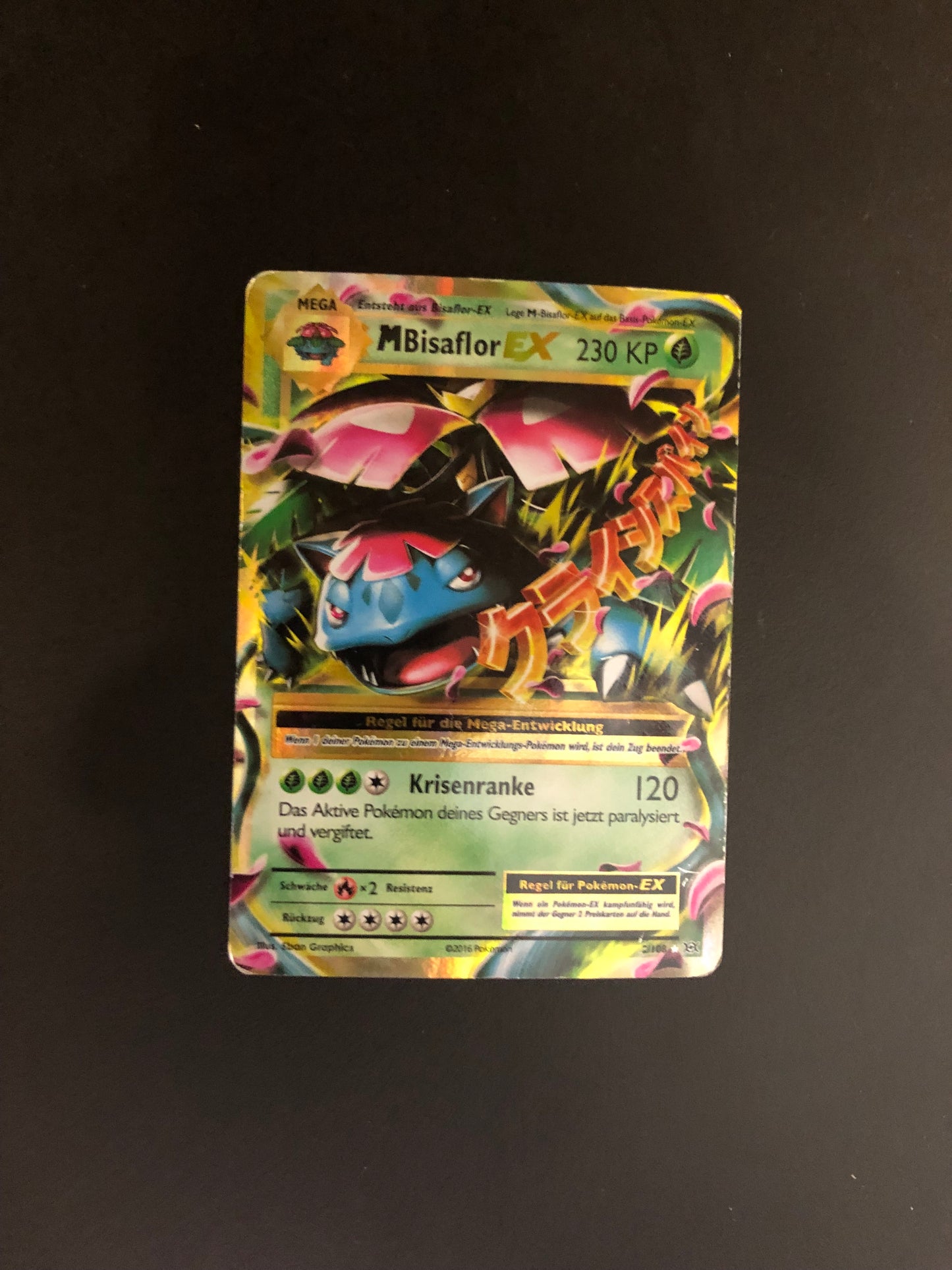 Pokemon Karte EX mega Bisaflor 2/108 Deutsch