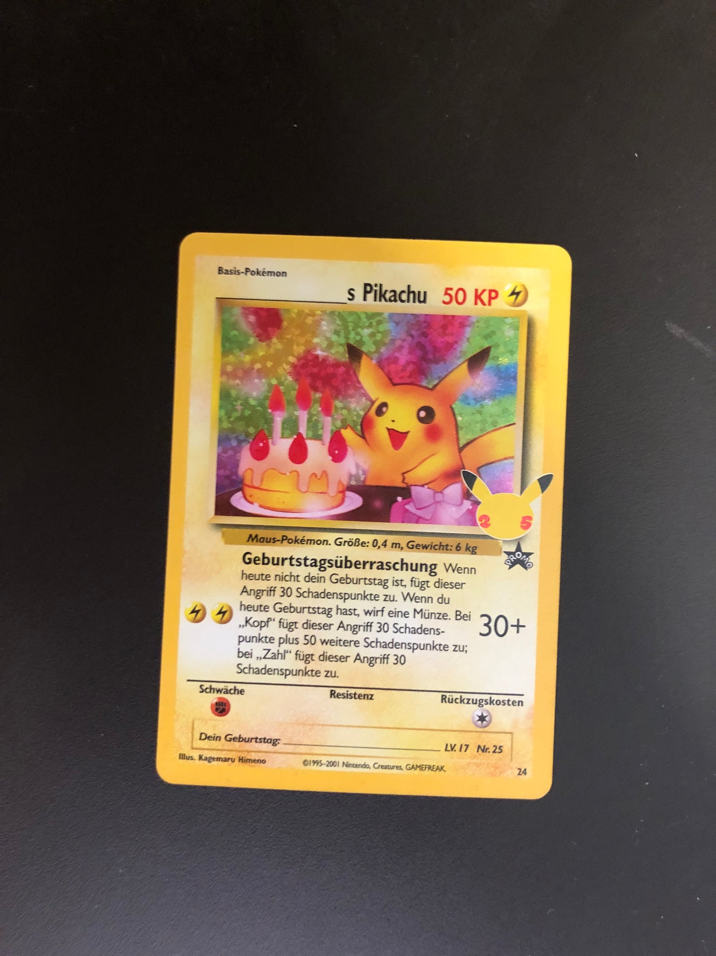 Pokemon Karte Celebration Geburtstags Pikachu 24 Deutsch