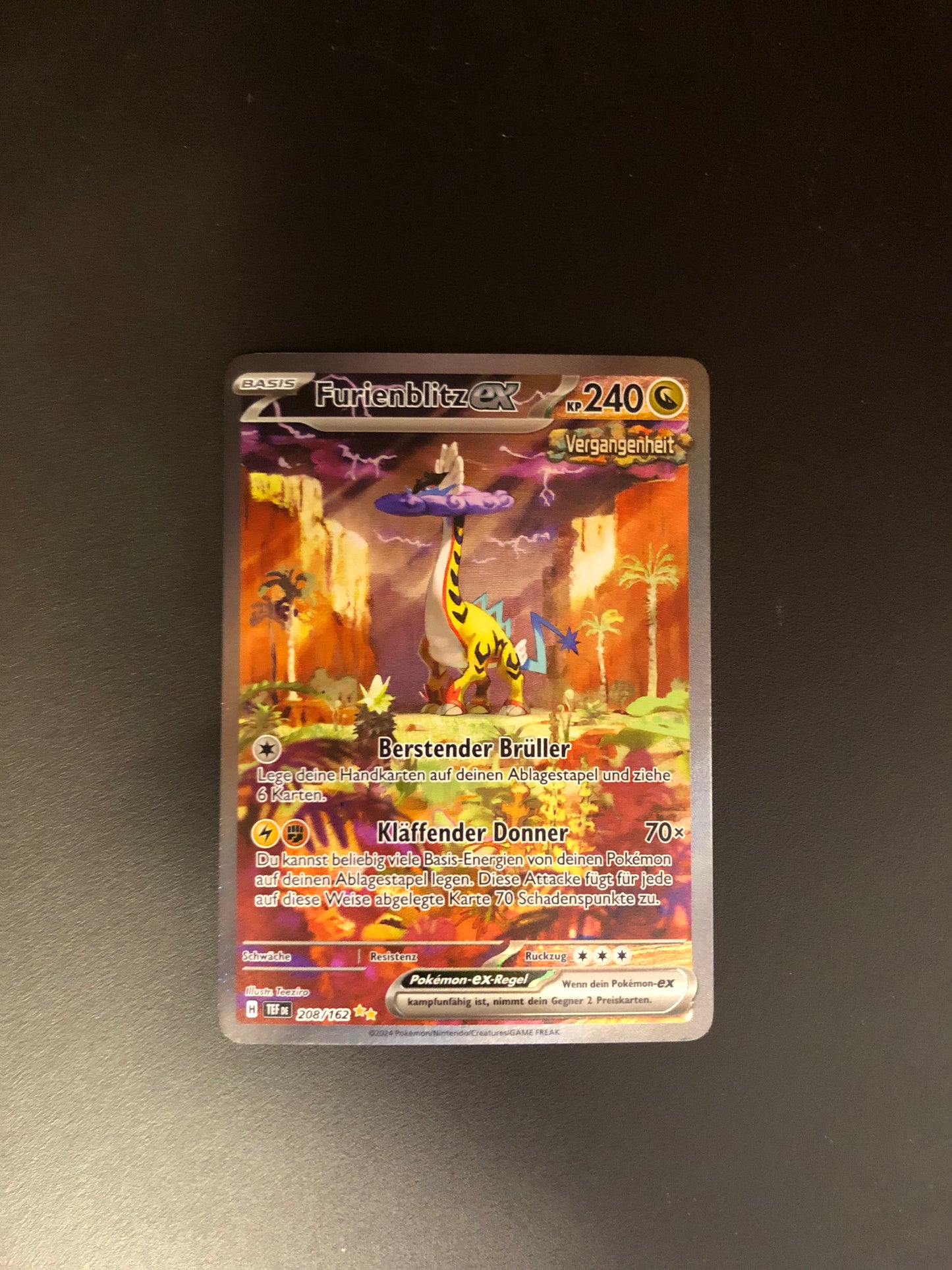 Pokemon Karten Alt-Art Furienblitz 208/162 Deutsch