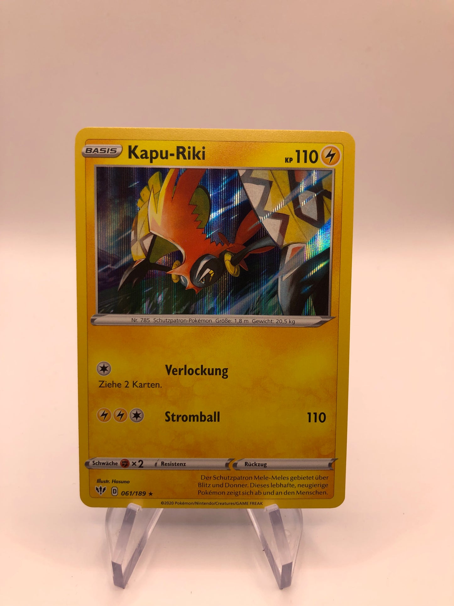 Pokemon Karte Holo Kapu-Riki 61/189 Deutsch