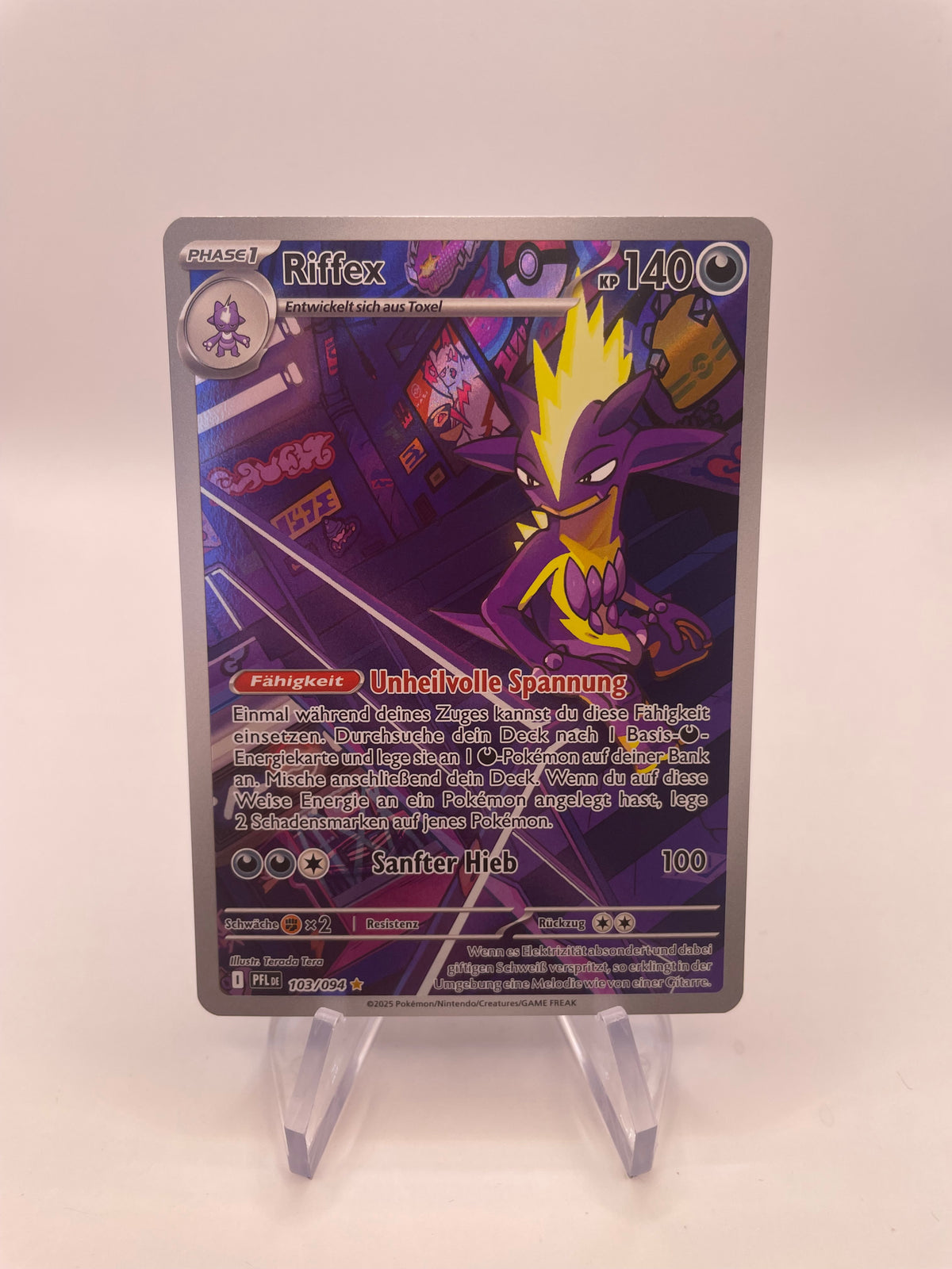 Pokemon Karte Art Rare Riffex 103/94 Deutsch