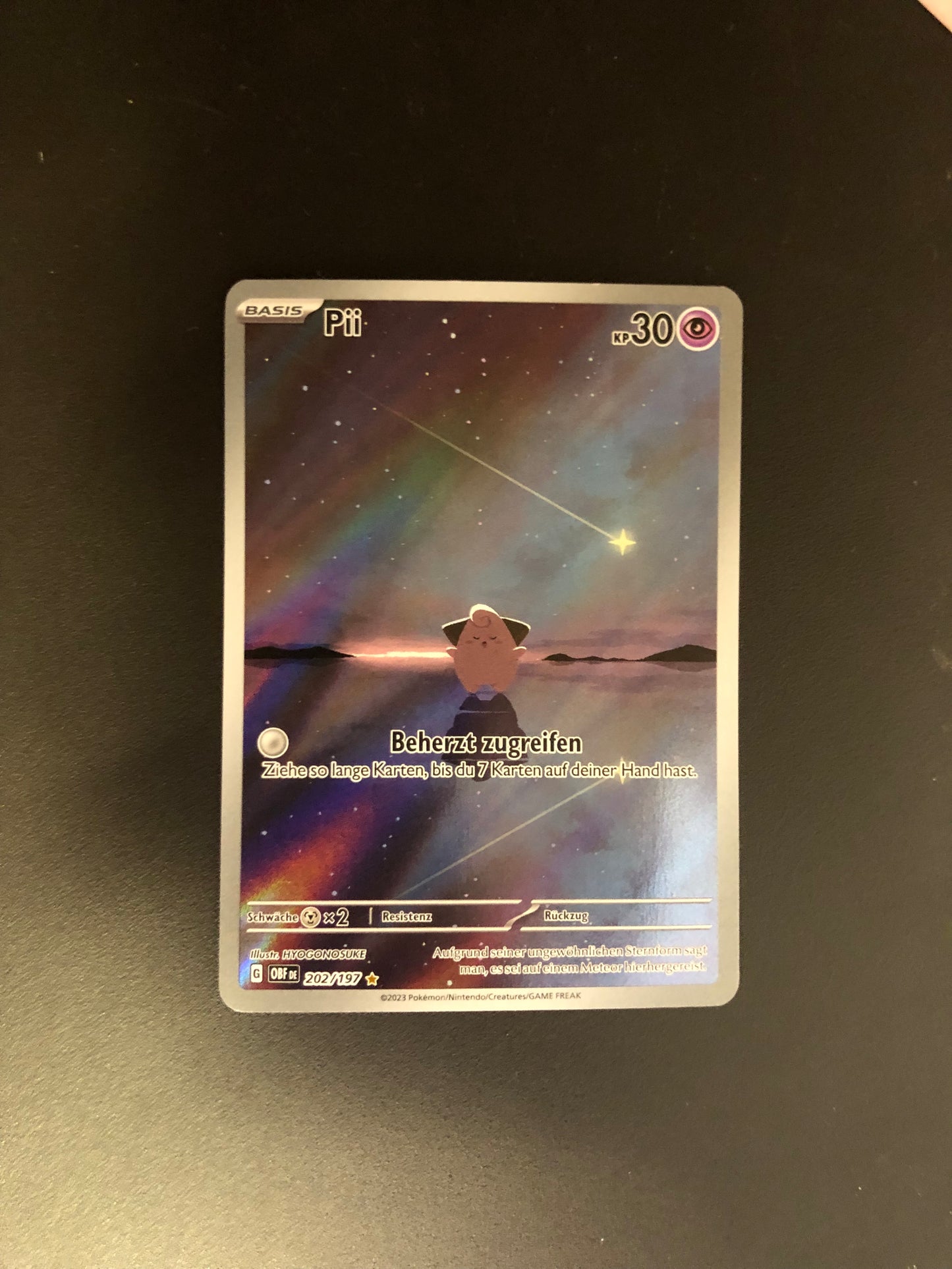 Pokemon Karte Art-Rare Pii 202/197 Deutsch