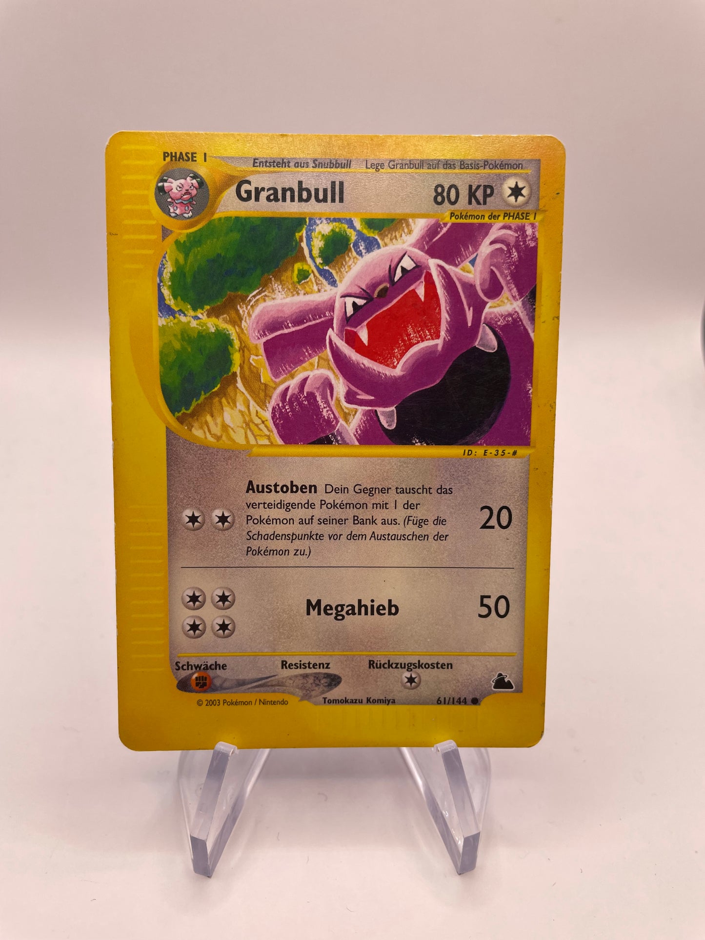 Pokemon Karte E-Series Granbull 61/144 Deutsch