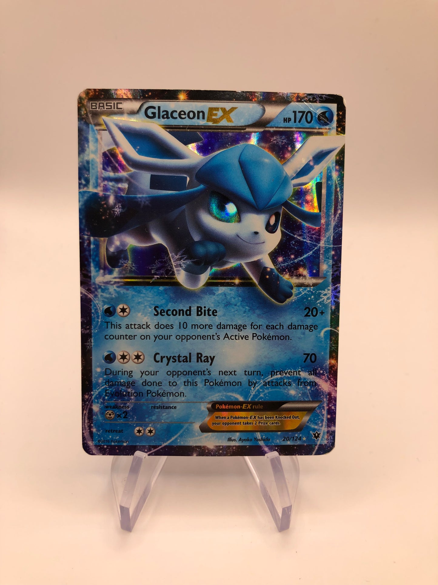 Pokemon Karte EX Glaceon 20/124 Englisch