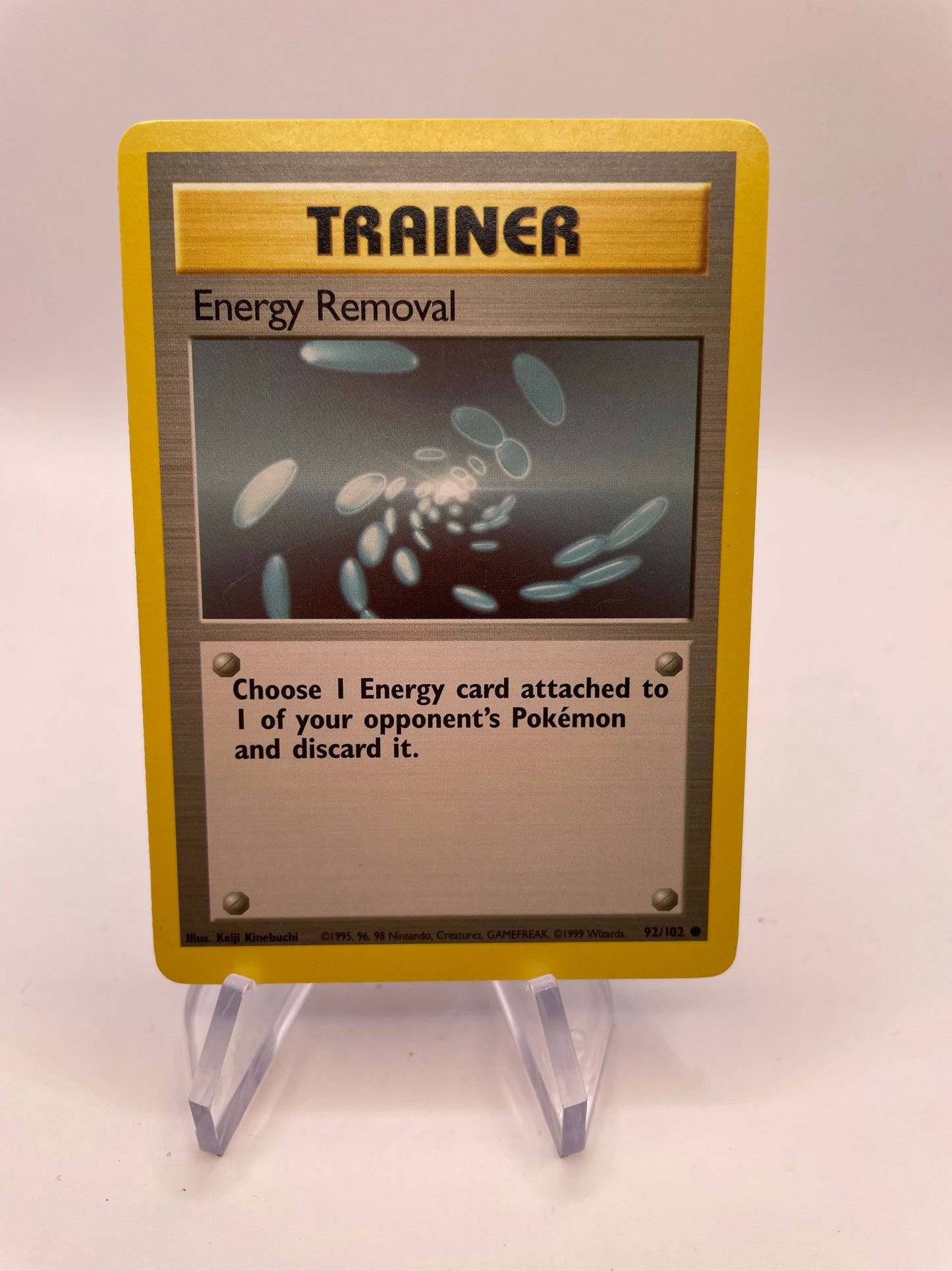 Pokemon Karte Base-Set Trainer Energy Removal 92/102 Englisch