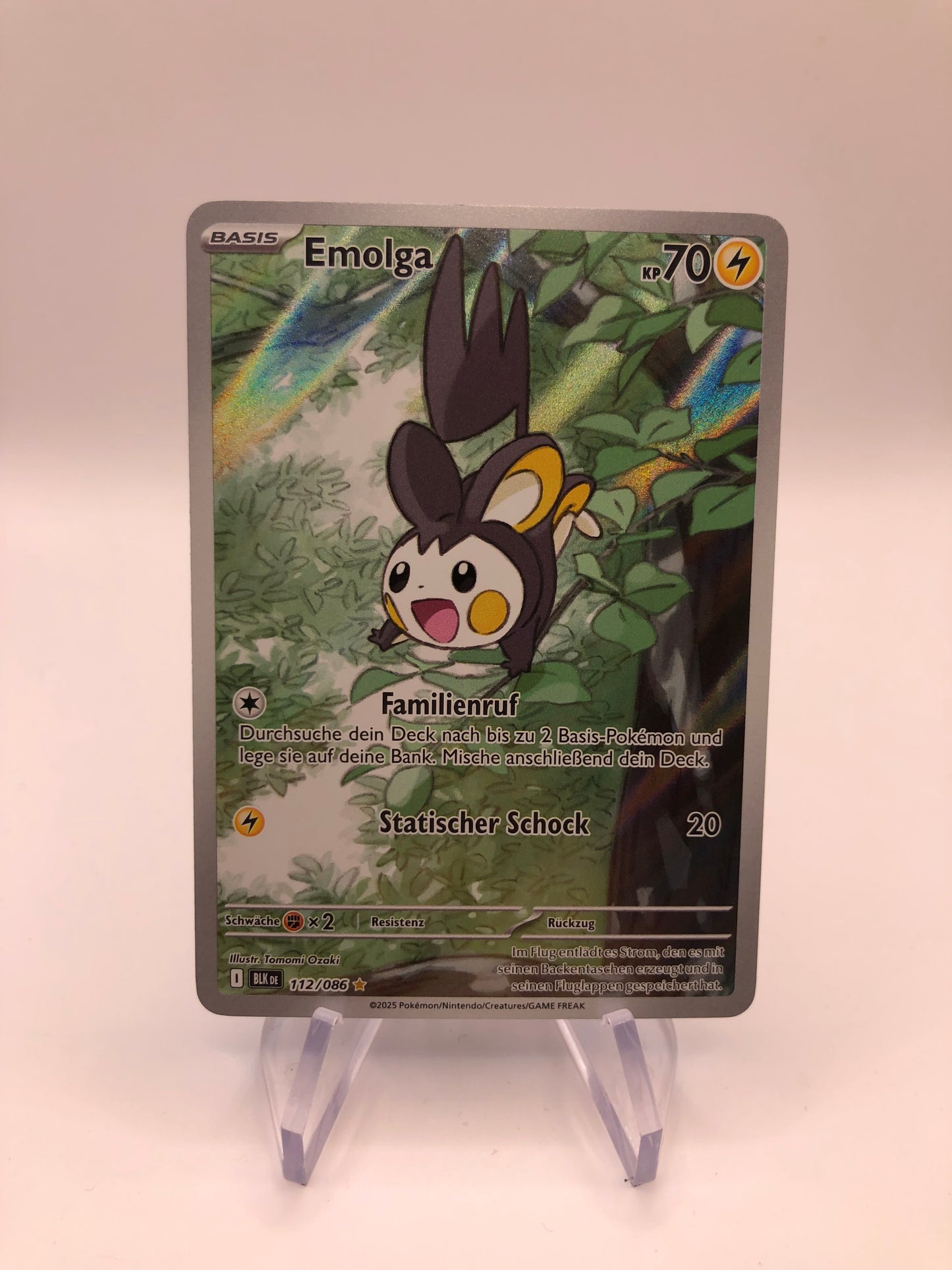 Pokemon Karte Art-Rare Emolga 112/86 Deutsch